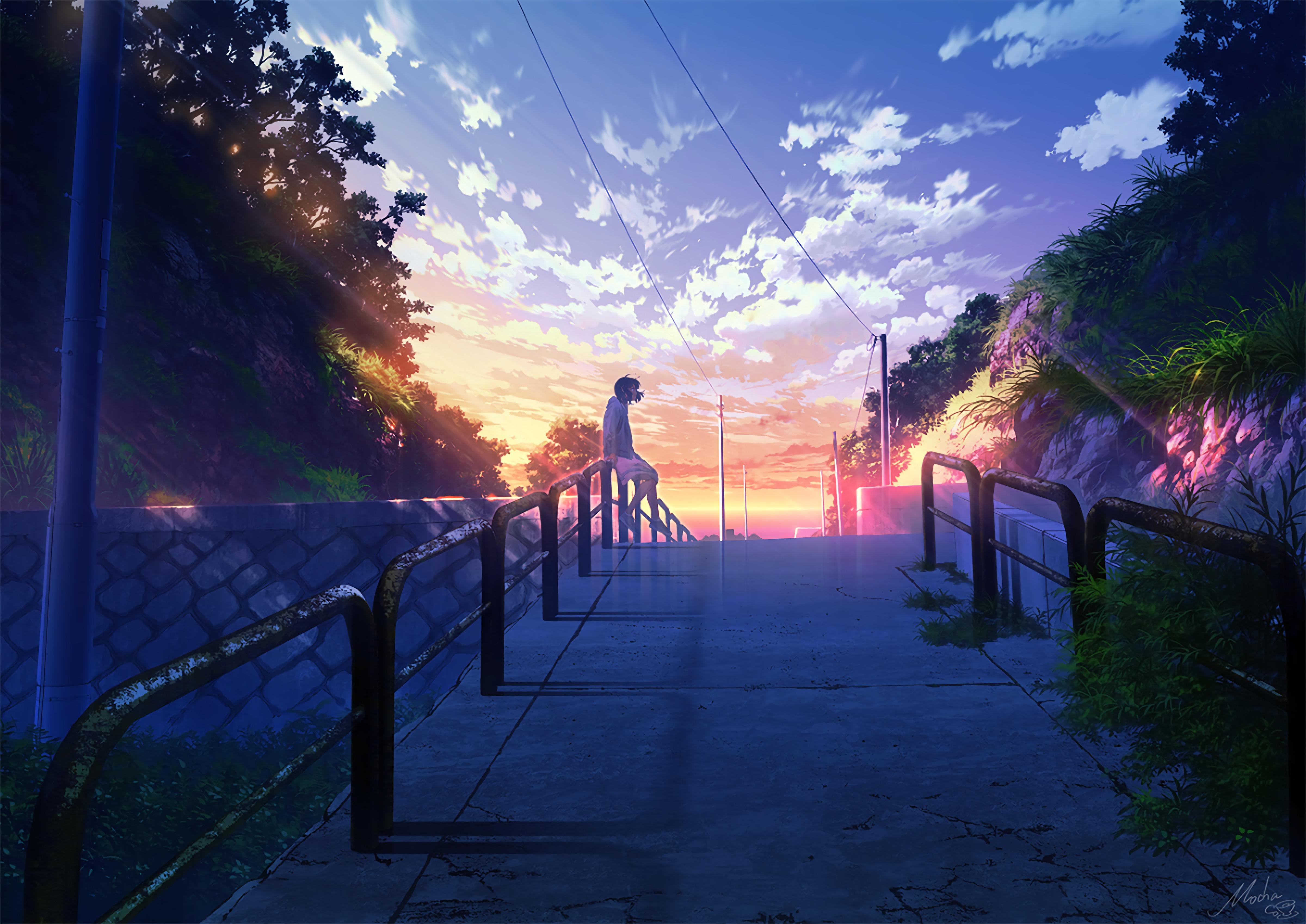 4800x3396 clouds, trees, digital artx3396 Wallpaper