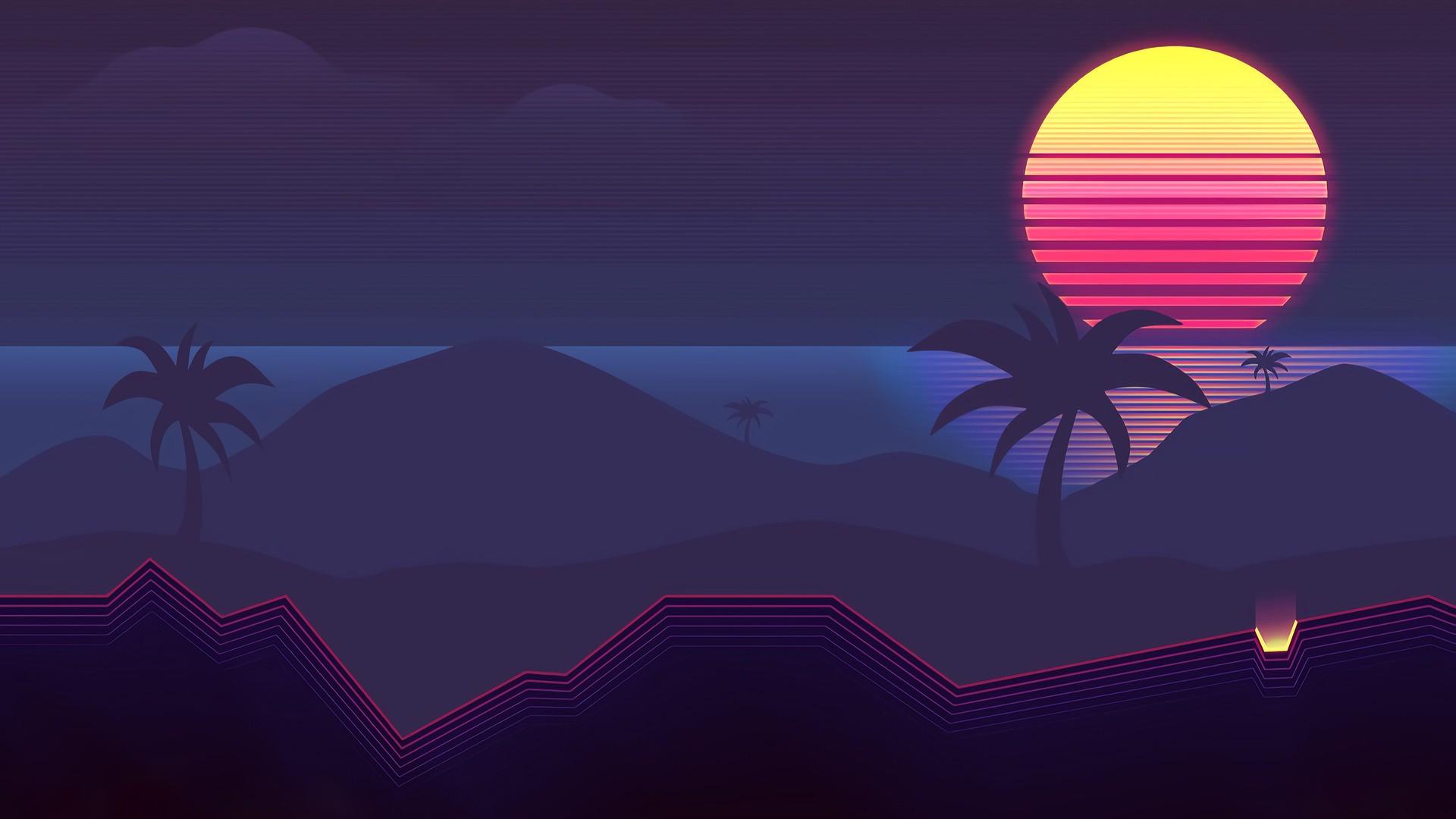 1920x1080 vaporwave, retrowave, OutRun, digital artx1080 Wallpaper .cc