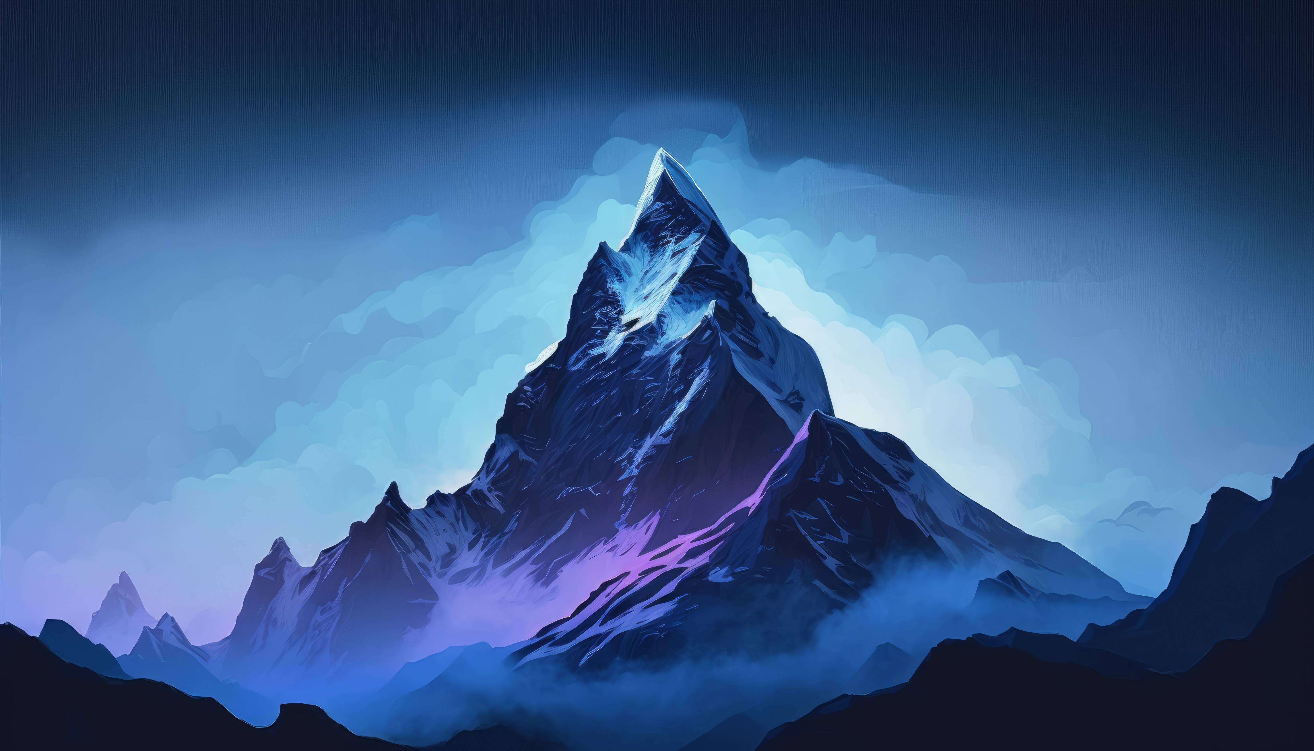 4579x2616 AI art, illustration, Matterhorn, mountains, nature, snowx2616 Wallpaper
