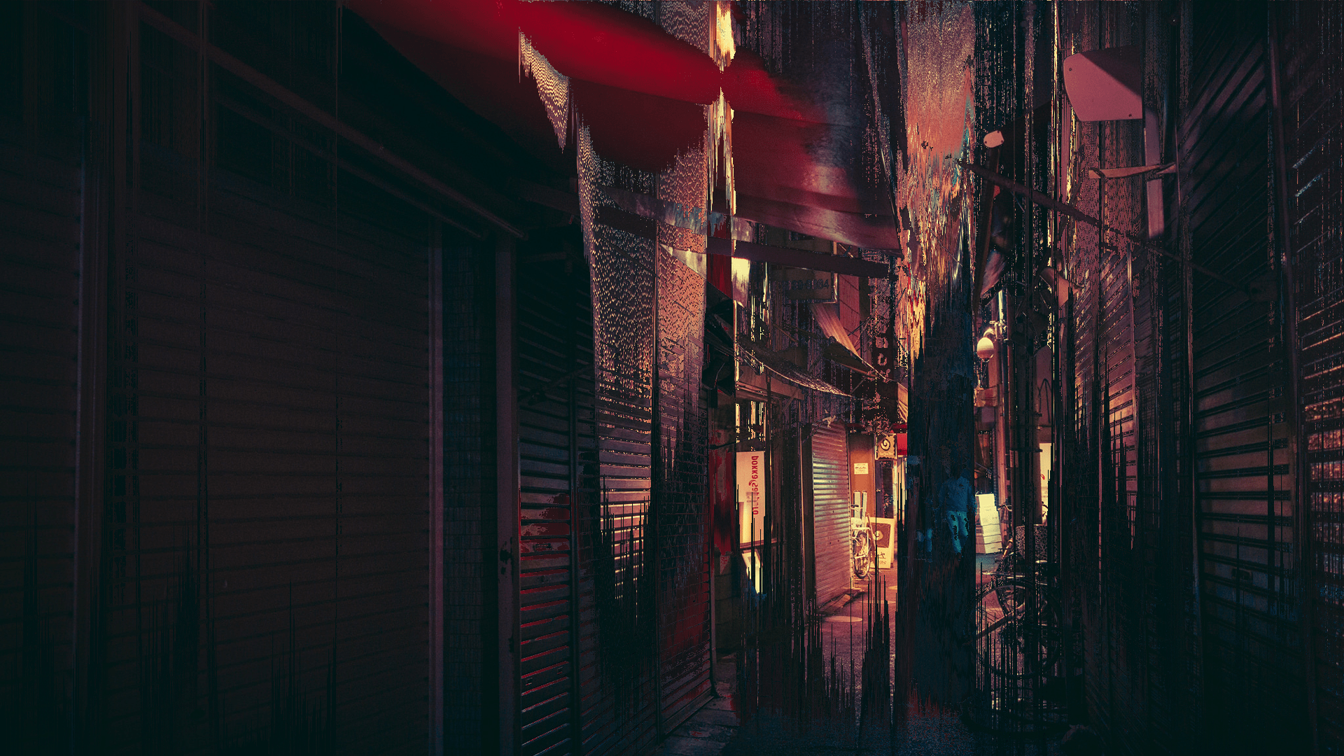 1920x1080 Wallpaper / alleyway, Japan, abstract, vaporwave free download