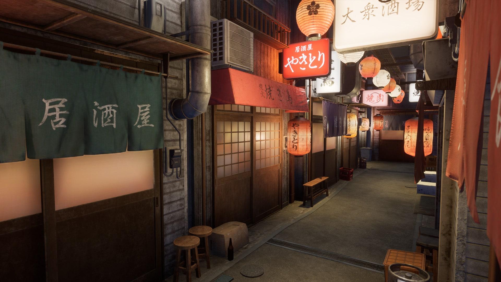 1920x1080 Japanese Alley in Environments
