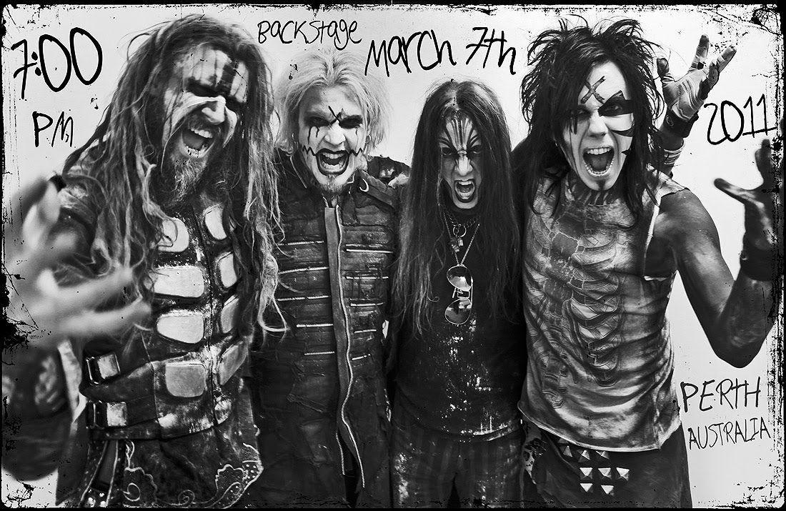 1100x715 Rob Zombie and band. Band Photo. Rob Zombie, White zombie, Zombie
