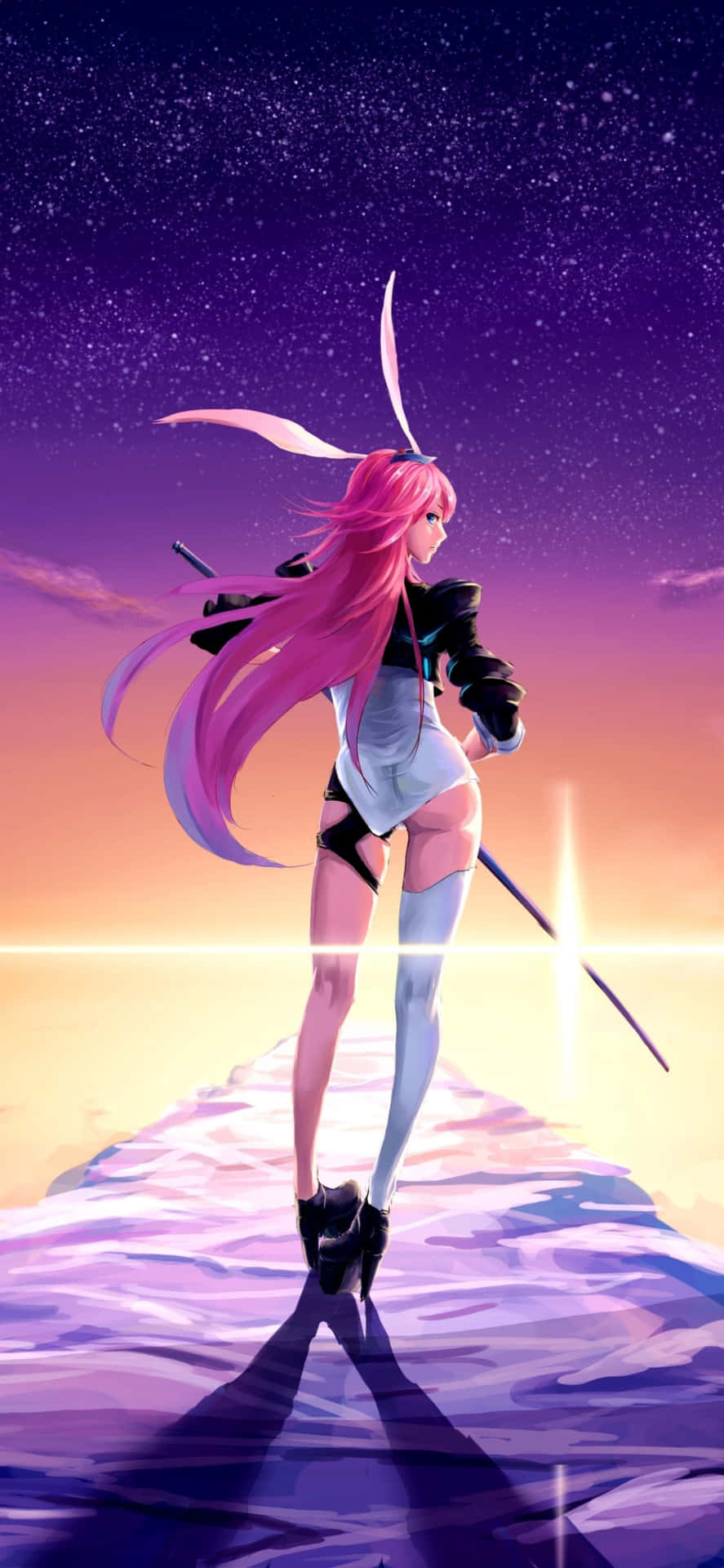 887x1920 Download Yea Sakura Honkai Impact Lock Screen Anime Video Game Wallpaper