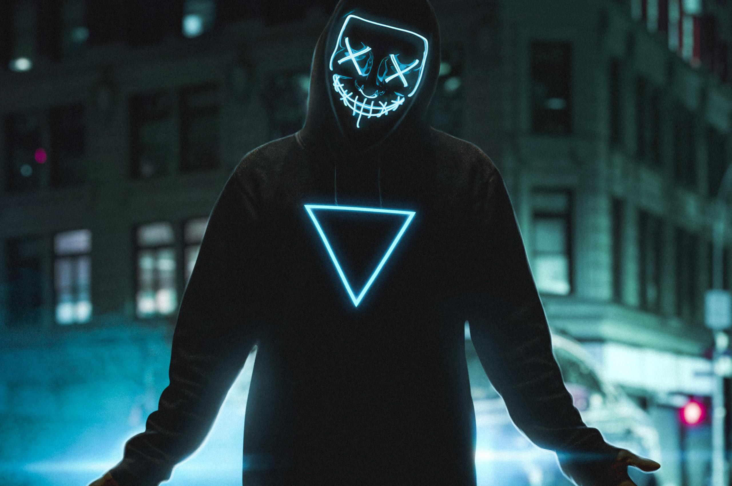 2560x1700 Neon Mask Boy 4k Chromebook Pixel HD 4k Wallpaper, Image, Background, Photo and Picture