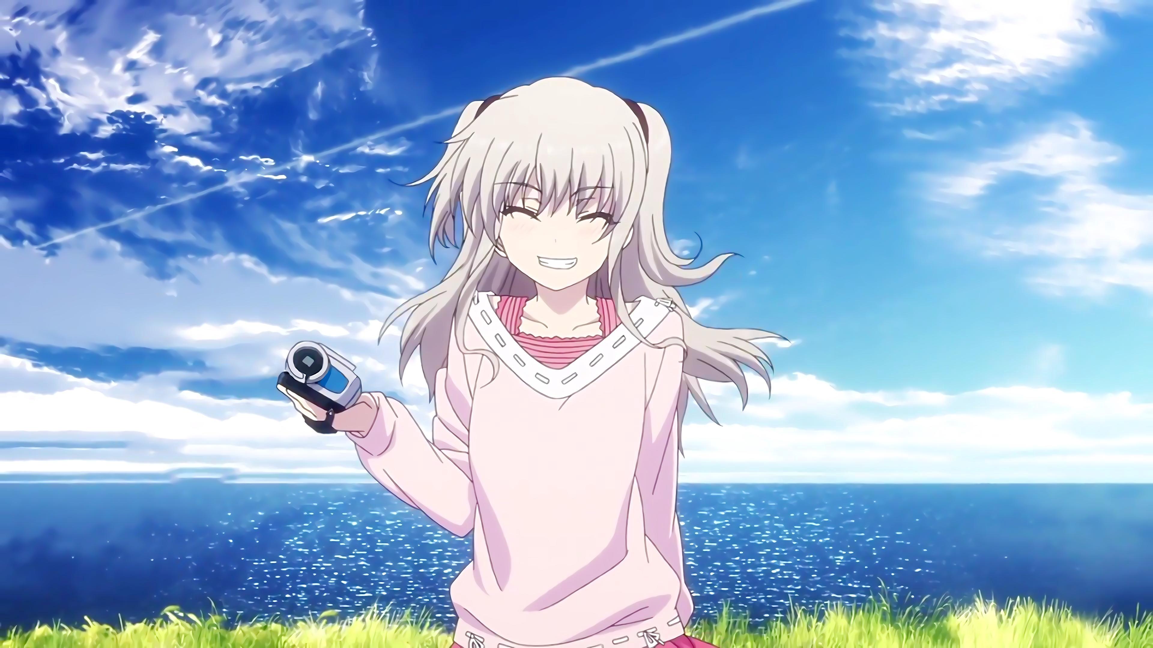 3840x2160 Wallpaper Girl in Pink Long Sleeve Shirt Holding Black and Silver Microphone Anime Character, Background Free Image