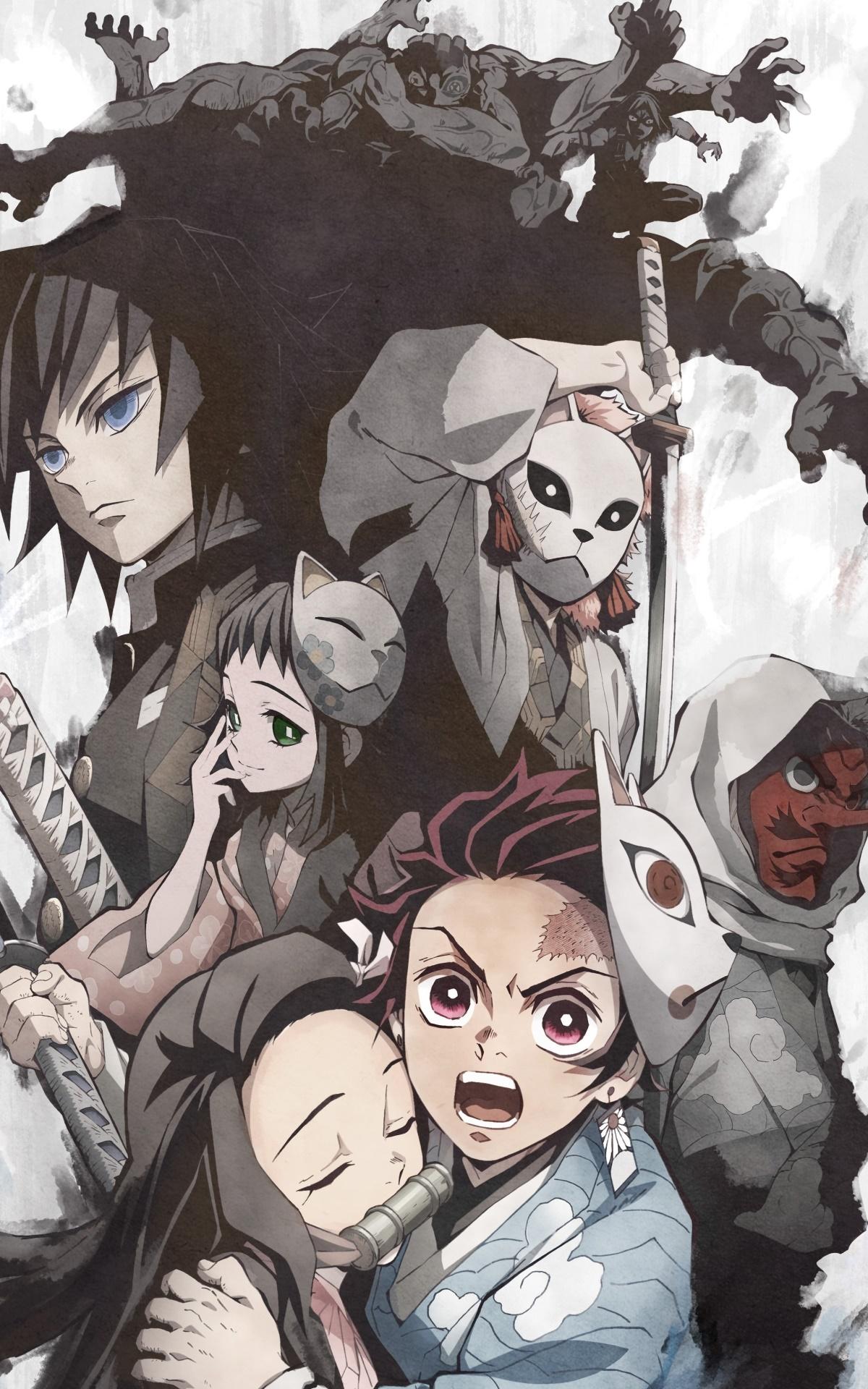 1200x1920 Wallpaper / Anime Demon Slayer: Kimetsu no Yaiba Phone Wallpaper, Tanjiro Kamado, Giyuu Tomioka, Nezuko Kamado, 1200x1920 free download