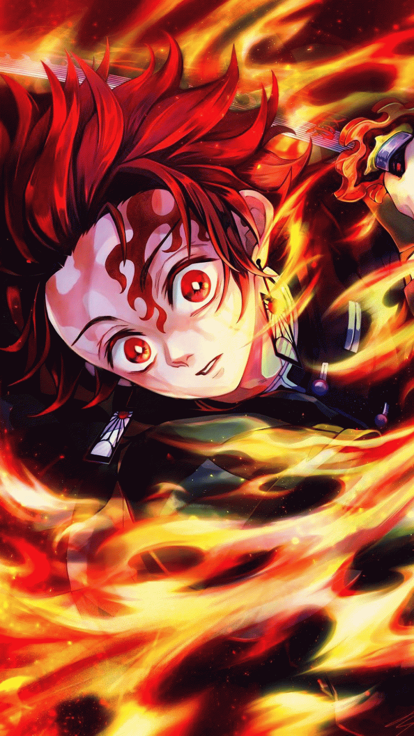 853x1516 Demon Slayer Wallpaper for Android Devices