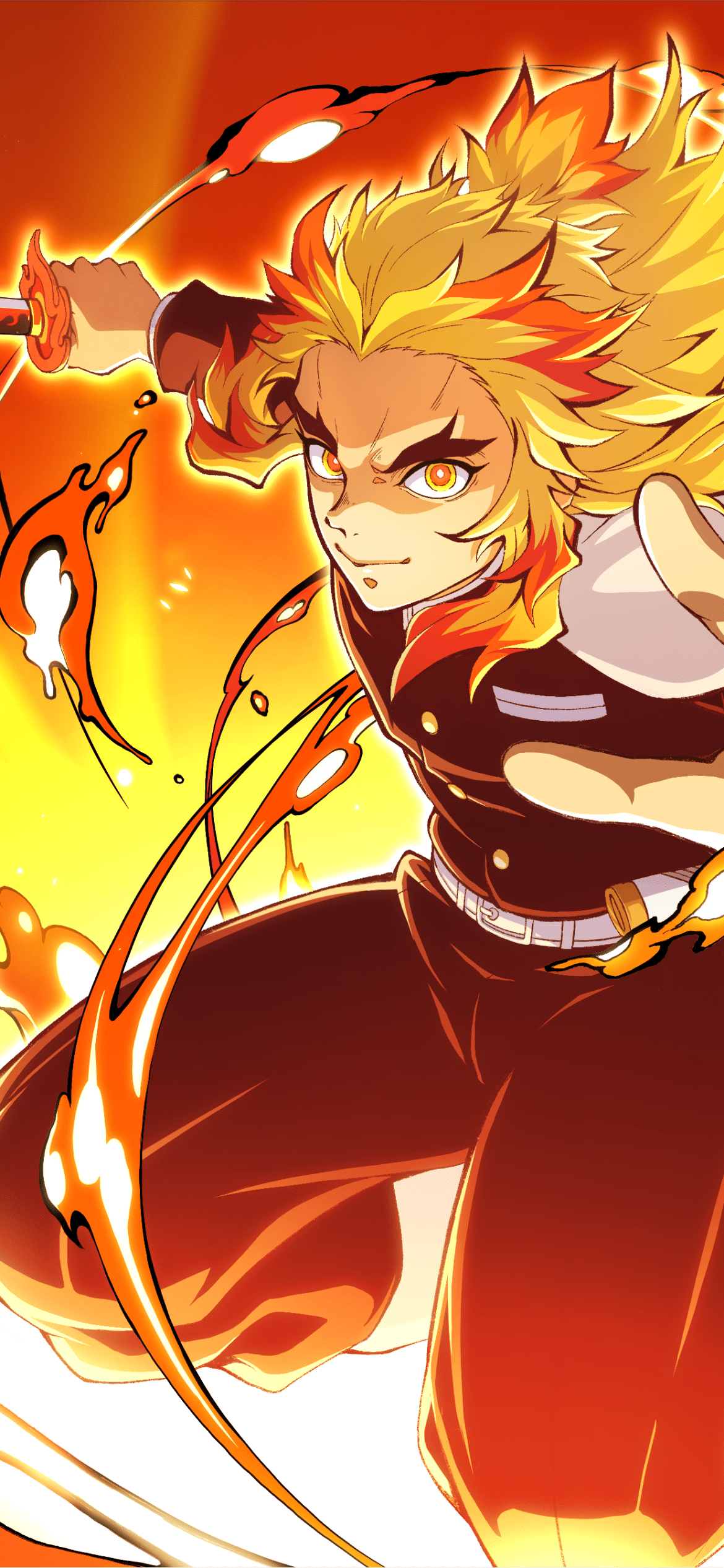 1170x2532 Wallpaper / Anime Demon Slayer: Kimetsu no Yaiba Phone Wallpaper, Kyojuro Rengoku, 1170x2532 free download