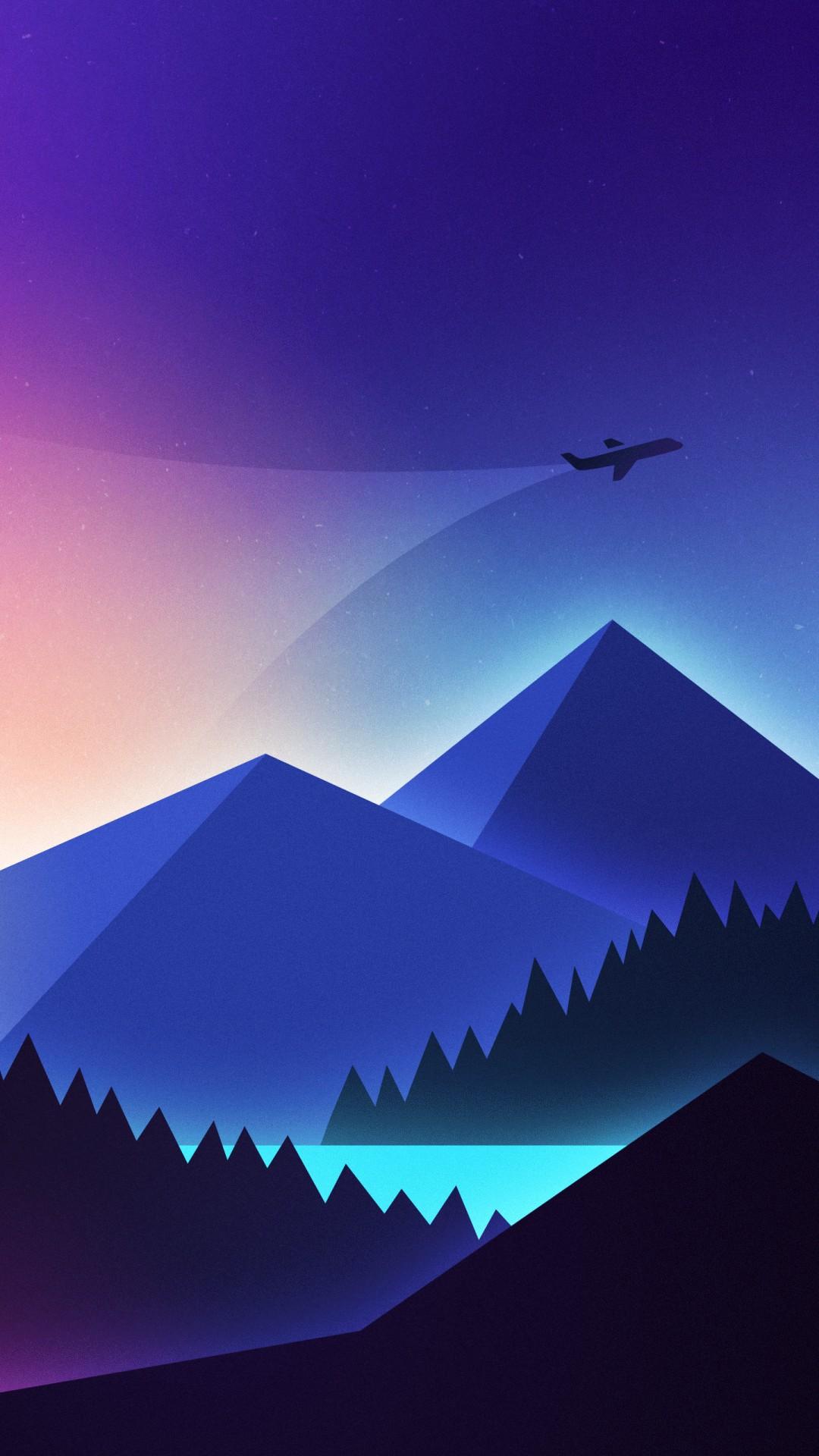 1080x1920 Wallpaper Plane, minimalism, colors, 4K, Art