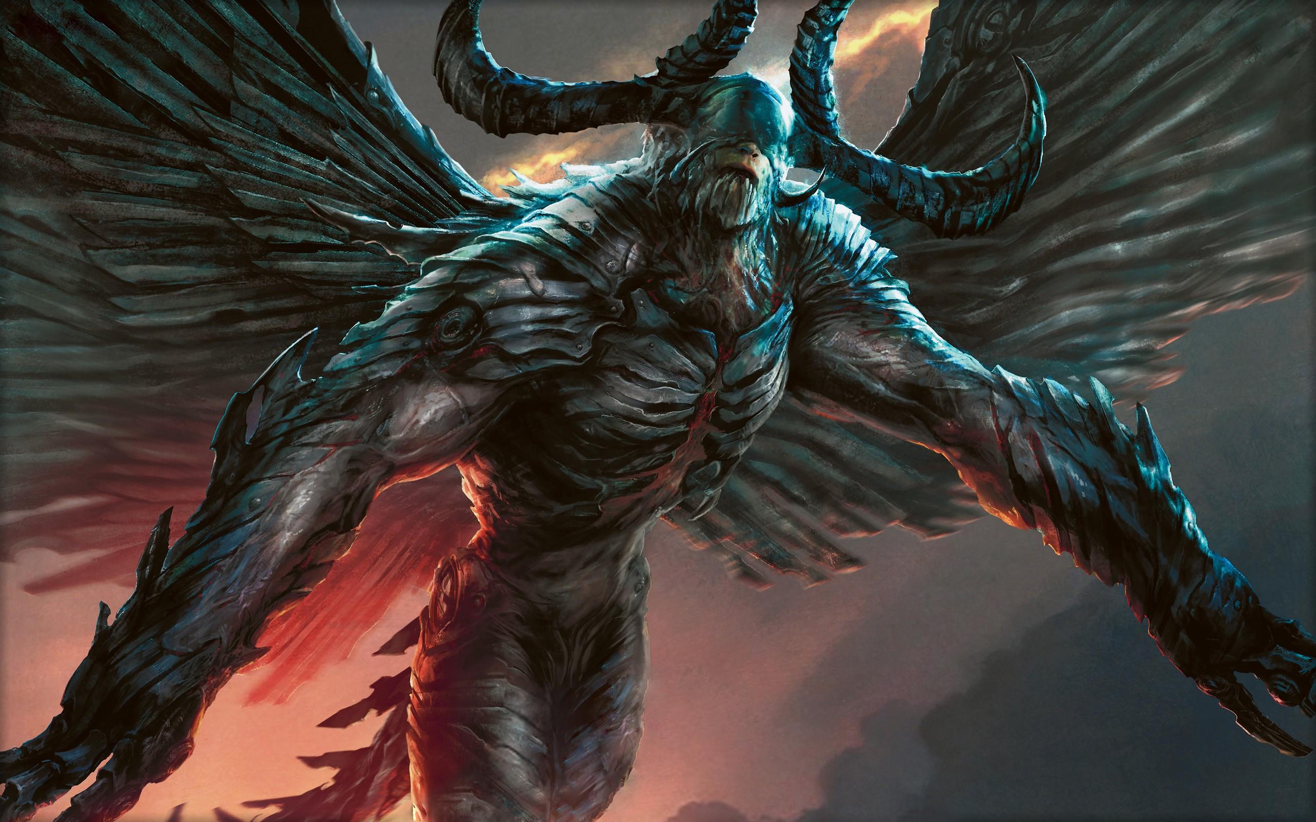 2560x1600 magic, The, Gathering, Drawing, Carnifex, Demon Wallpaper HD / Desktop and Mobile Background