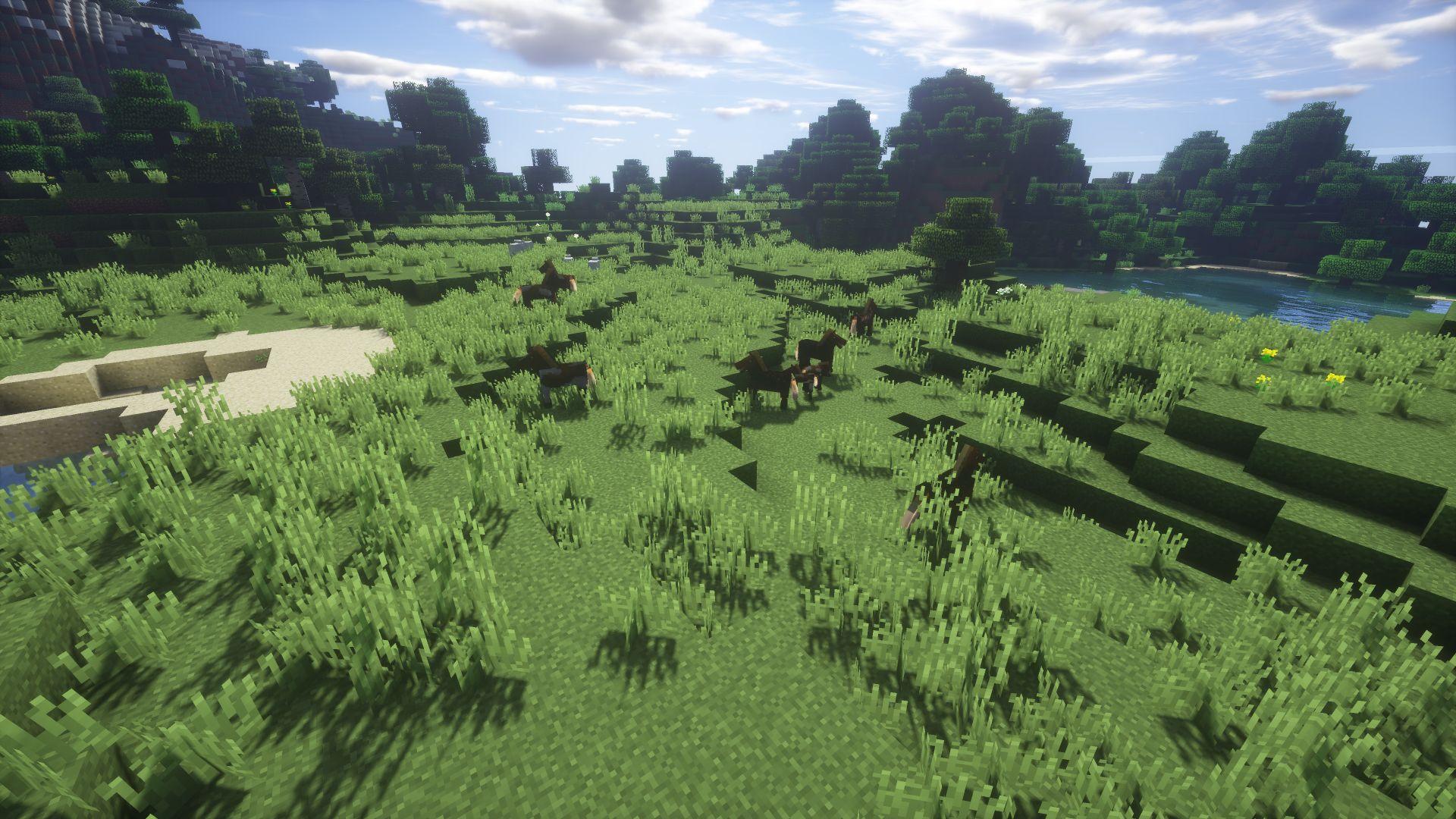 1920x1080 HD desktop wallpaper: Minecraft, Horse, Sheep, Video Game download free picture
