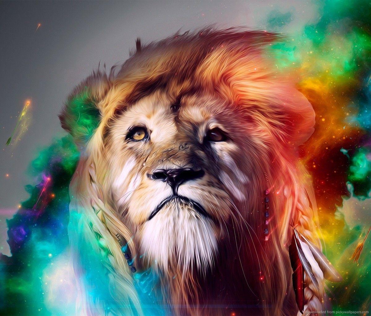 Lion Galaxy Wallpapers Top Free Lion Galaxy Backgrounds