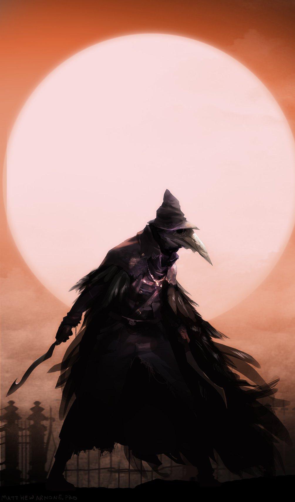1005x1709 THE ART OF VIDEO GAMES art. Bloodborne the Crow Artist