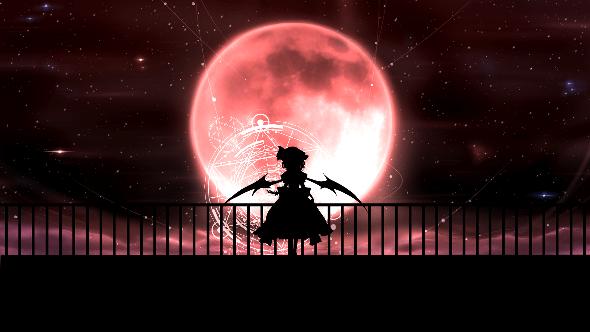 1920x1080 Blood Moon Remilia Scarlet HD Wallpaper