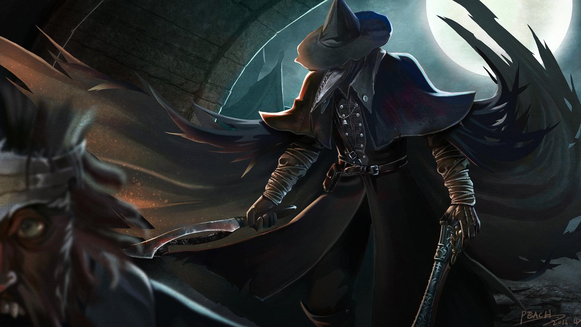 1920x1080 Eileen The Crow - BB art - BB персонажи - BloodBorne - Dark Souls - peach luo - artist - фэндомы / картинки, гифки, прикольные комиксы, интересные статьи по теме