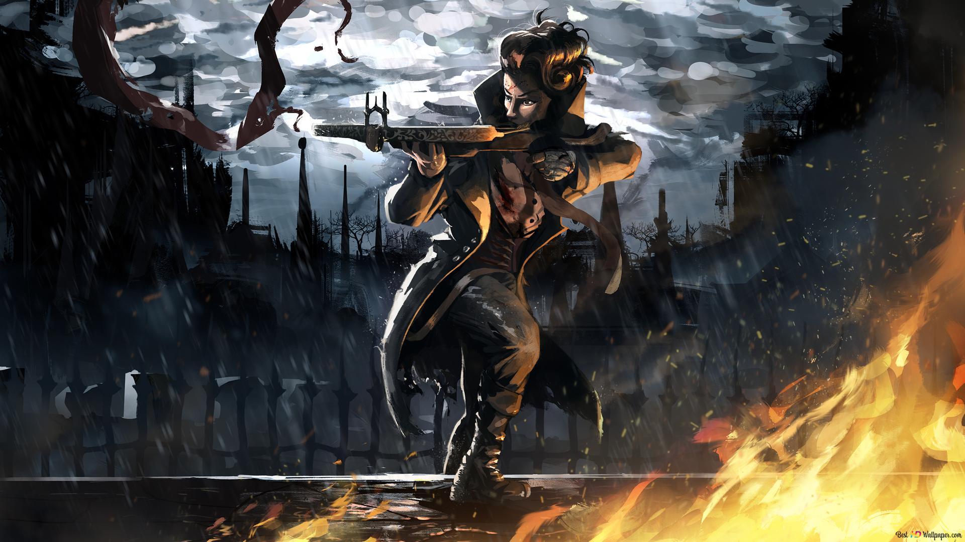 1920x1080 BloodBorne The Crow 2K wallpaper download