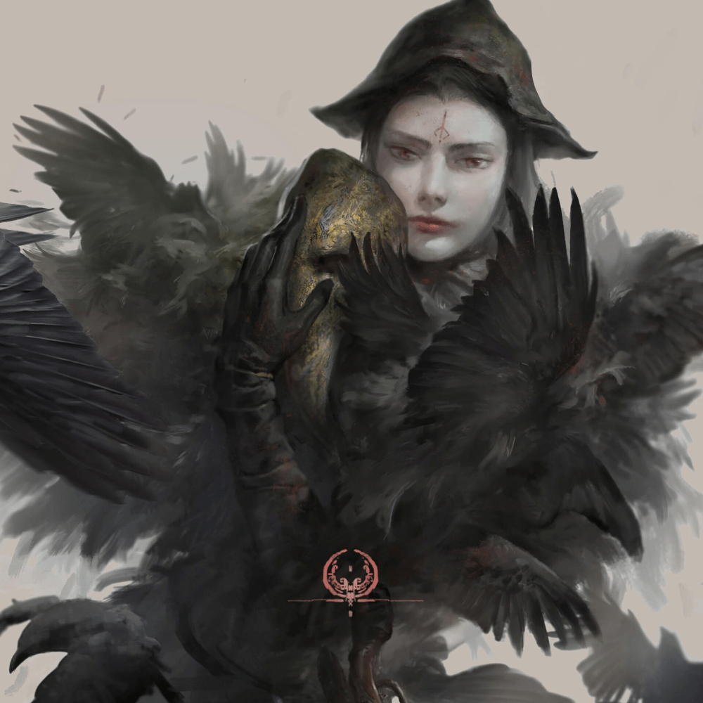1000x1000 oino align the Crow. Eileen the crow, Bloodborne, Bloodborne art
