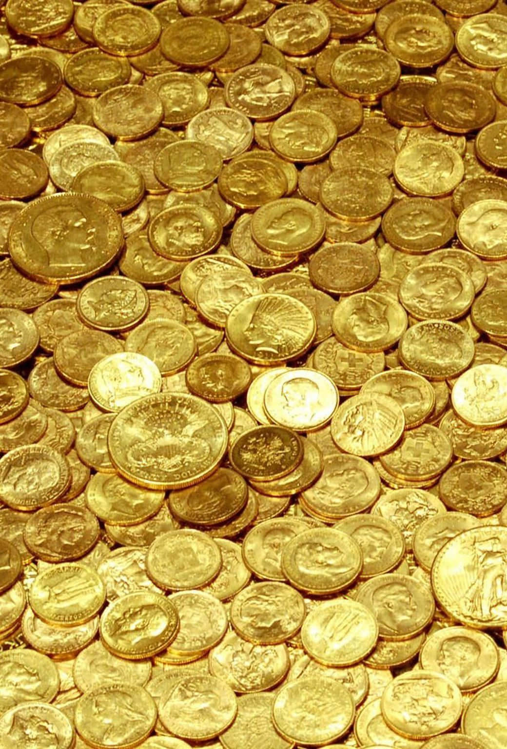 1040x1536 Download Ancient Golden Coin Wallpaper