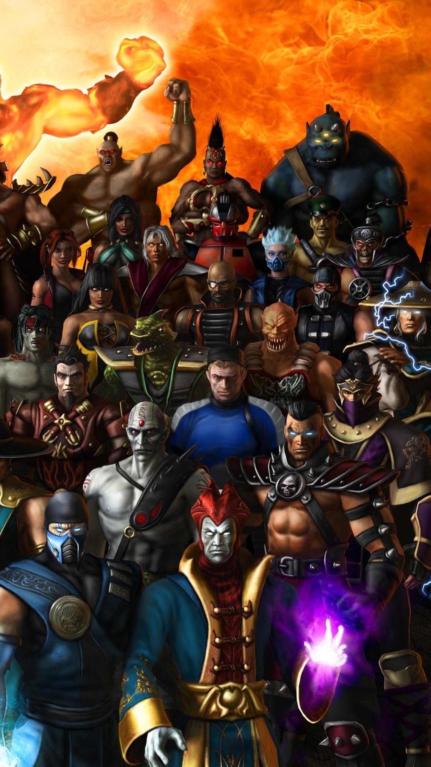 1440x2560 Mortal Kombat Characters Wallpaper