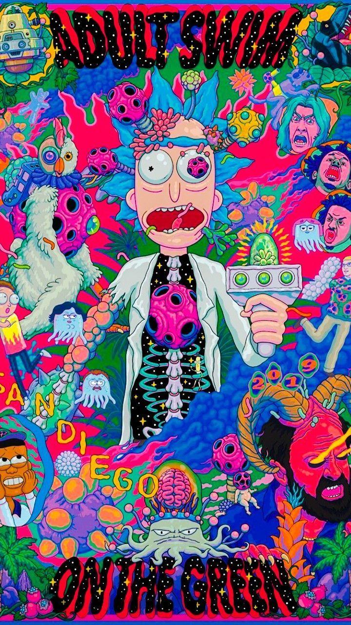 720x1280 Rick and Morty Psychedelic. Rick and morty poster, Rick and morty drawing, Rick and morty image