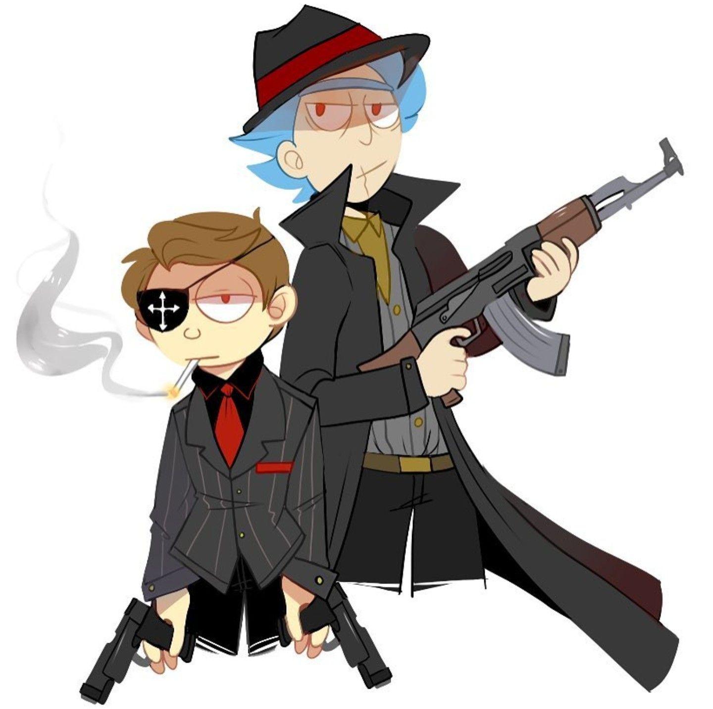 1440x1433 Gangster Rick And Morty Wallpaper