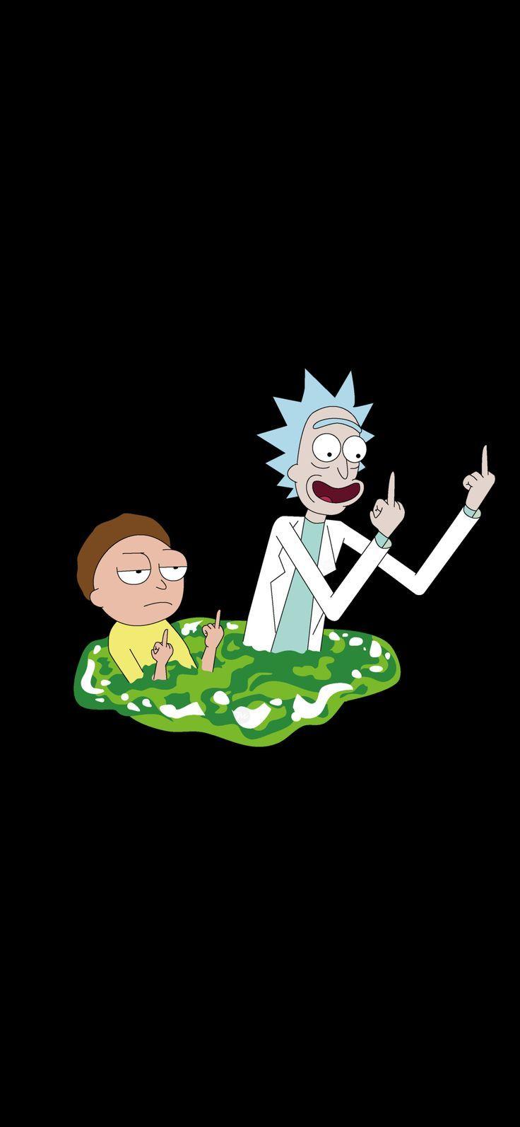 736x1593 Cute Rick and Morty Wallpaper