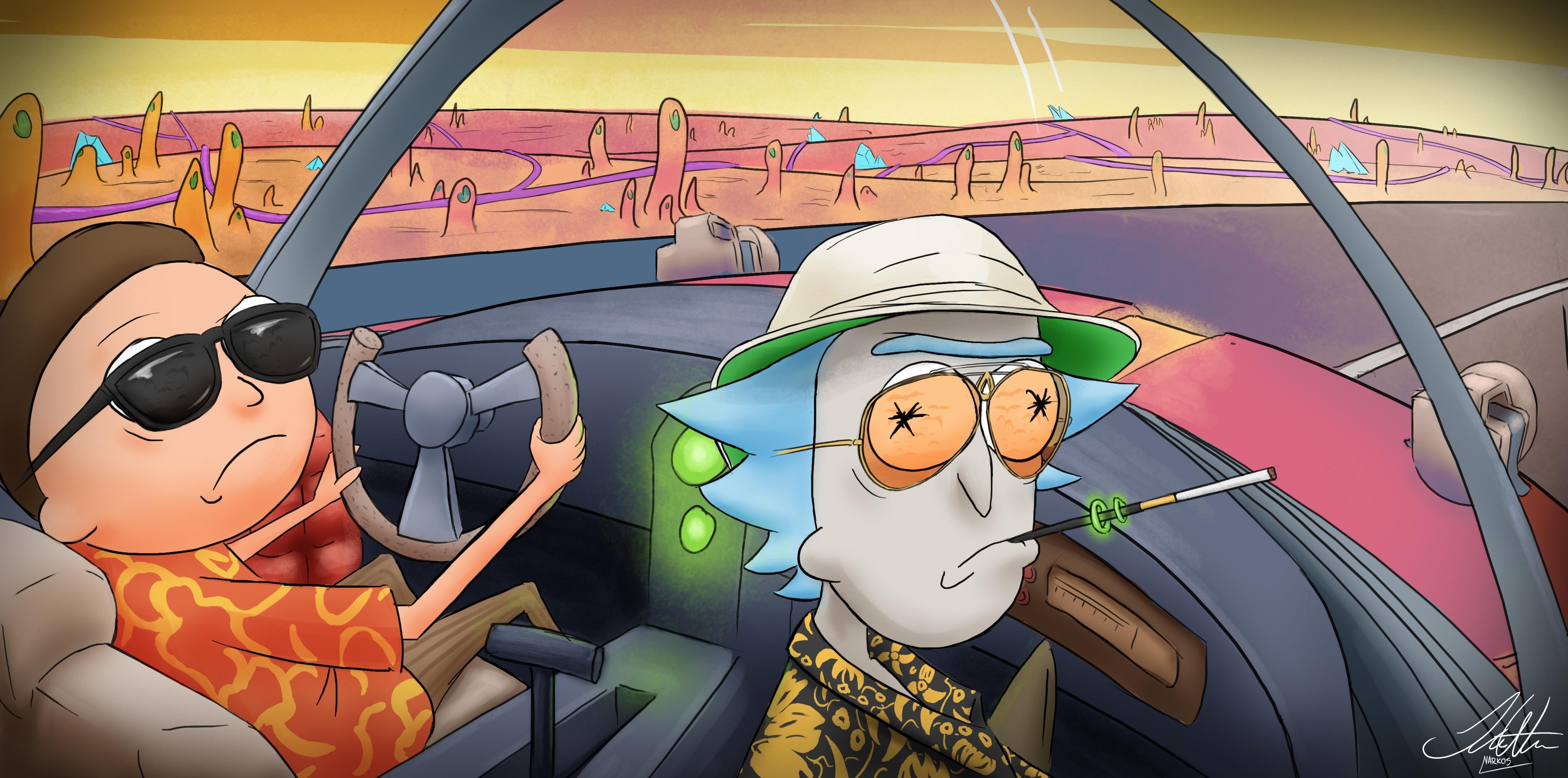 4032x2000 Supreme Rick And Morty Wallpaper