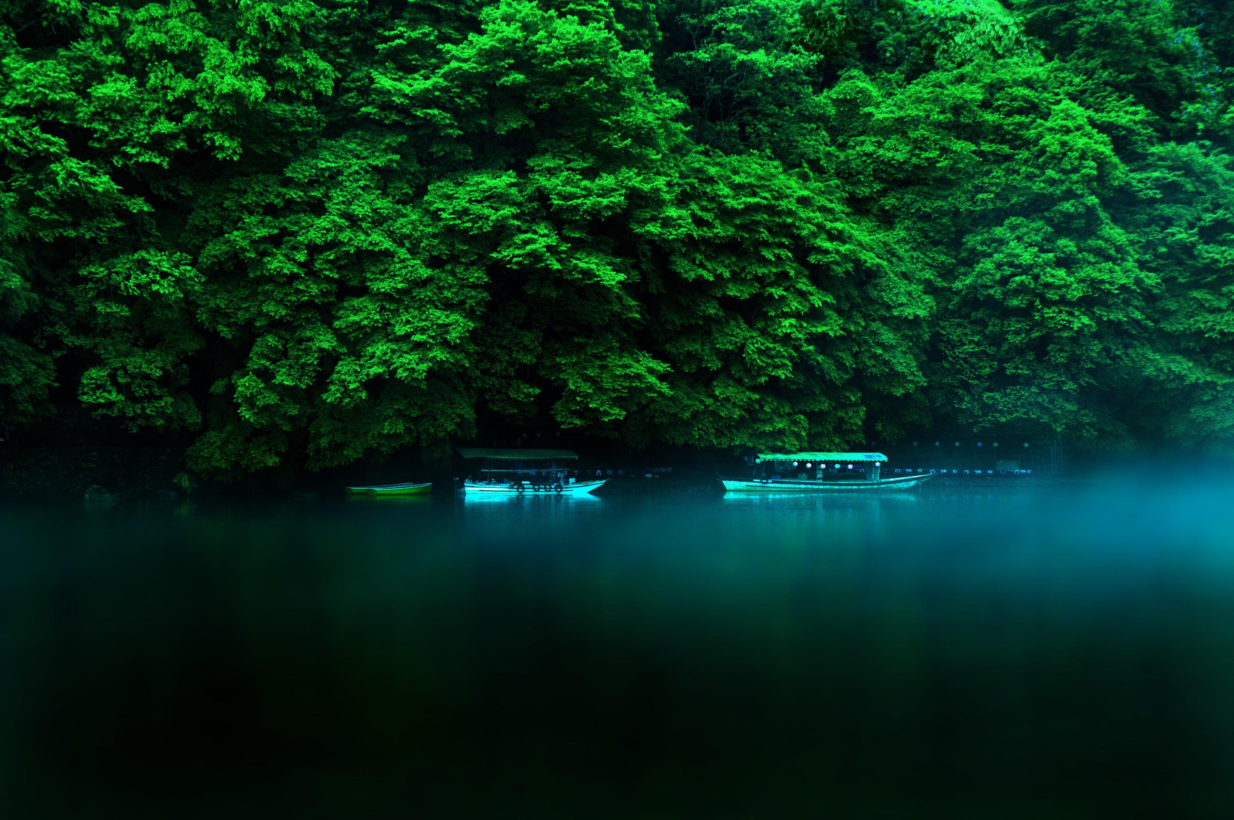 4288x2848 river, Boats, Blue, Green, Jungle Wallpaper HD / Desktop and Mobile Background