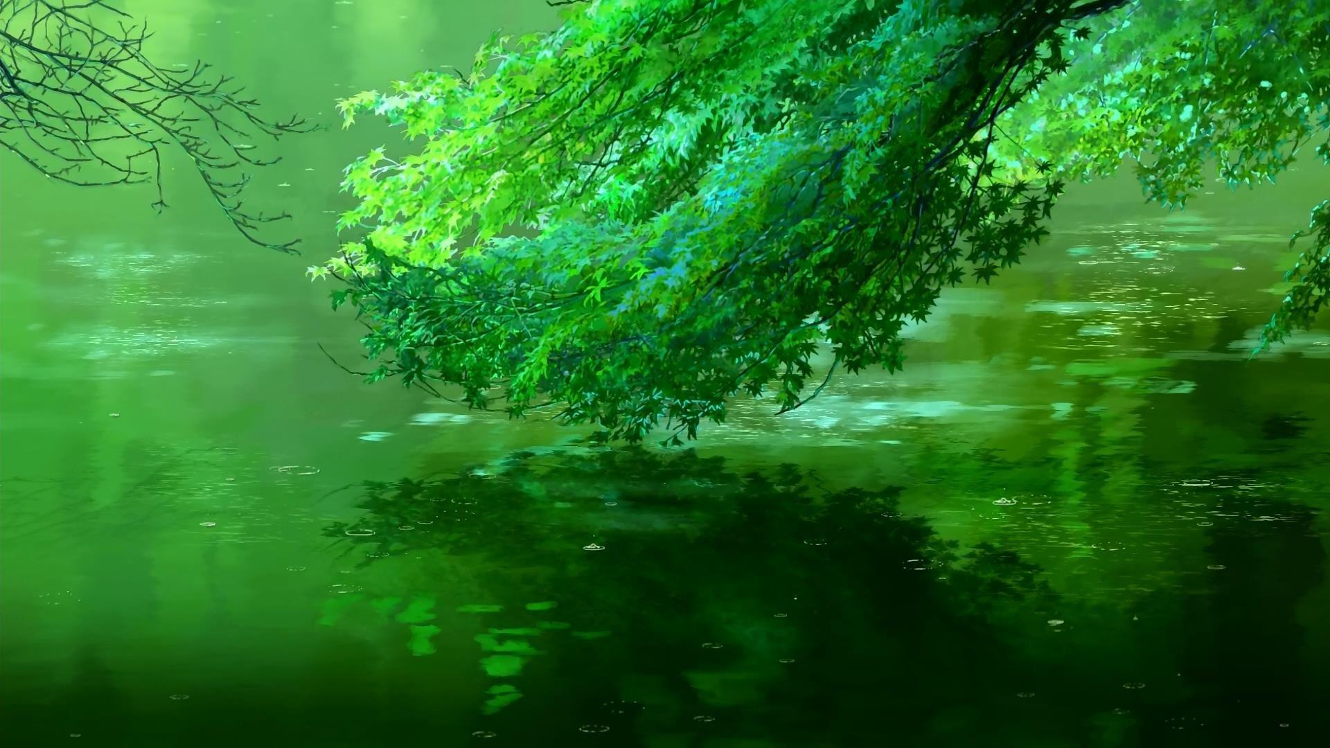 1920x1080 Rain Soaked Whispers: The Garden Of Words HD Wallpaperx1080