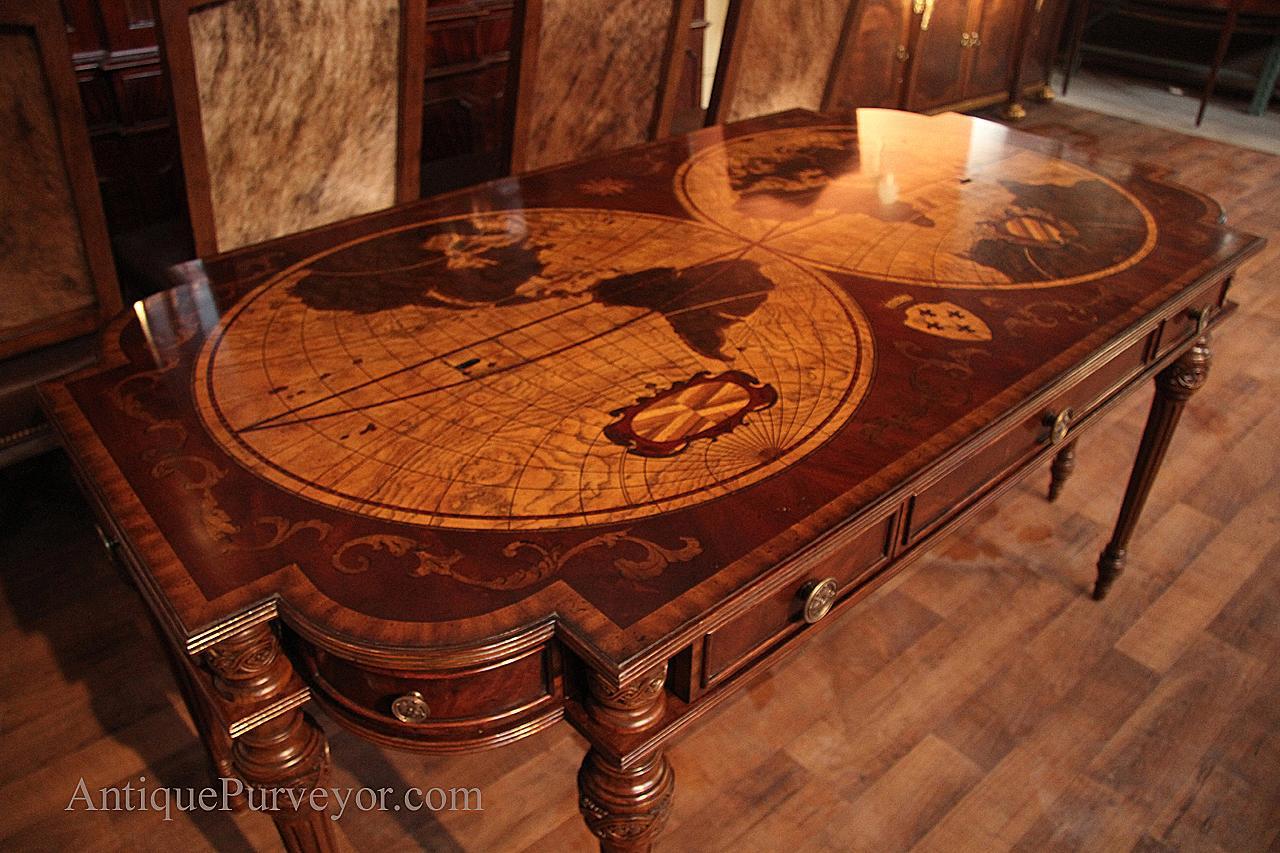 1280x853 High End Home Office Inlaid Mahogany Writing Desk