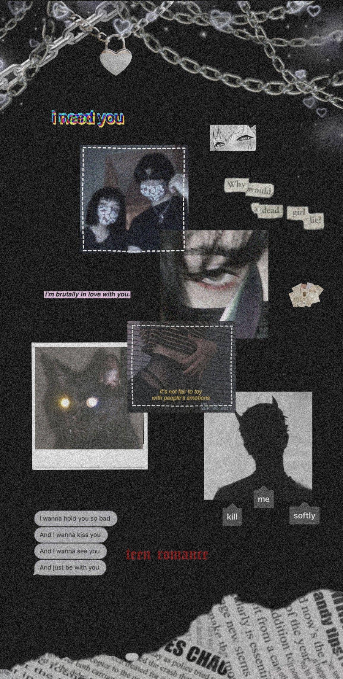 1155x2289 Dark Grunge Girl Aesthetic Wallpaper