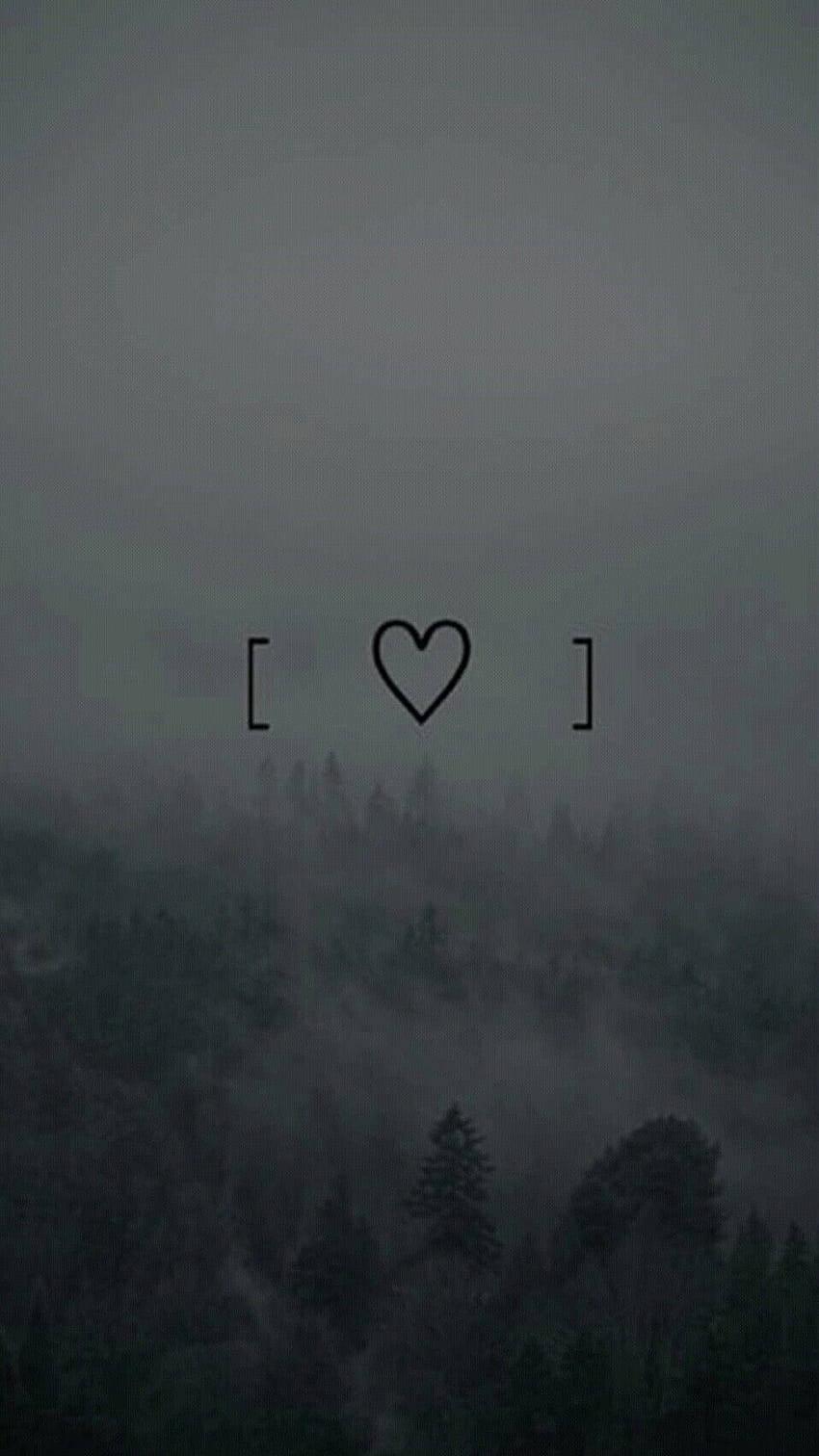 850x1512 Download Black Heart Aesthetic Grunge iPhone Wallpaper