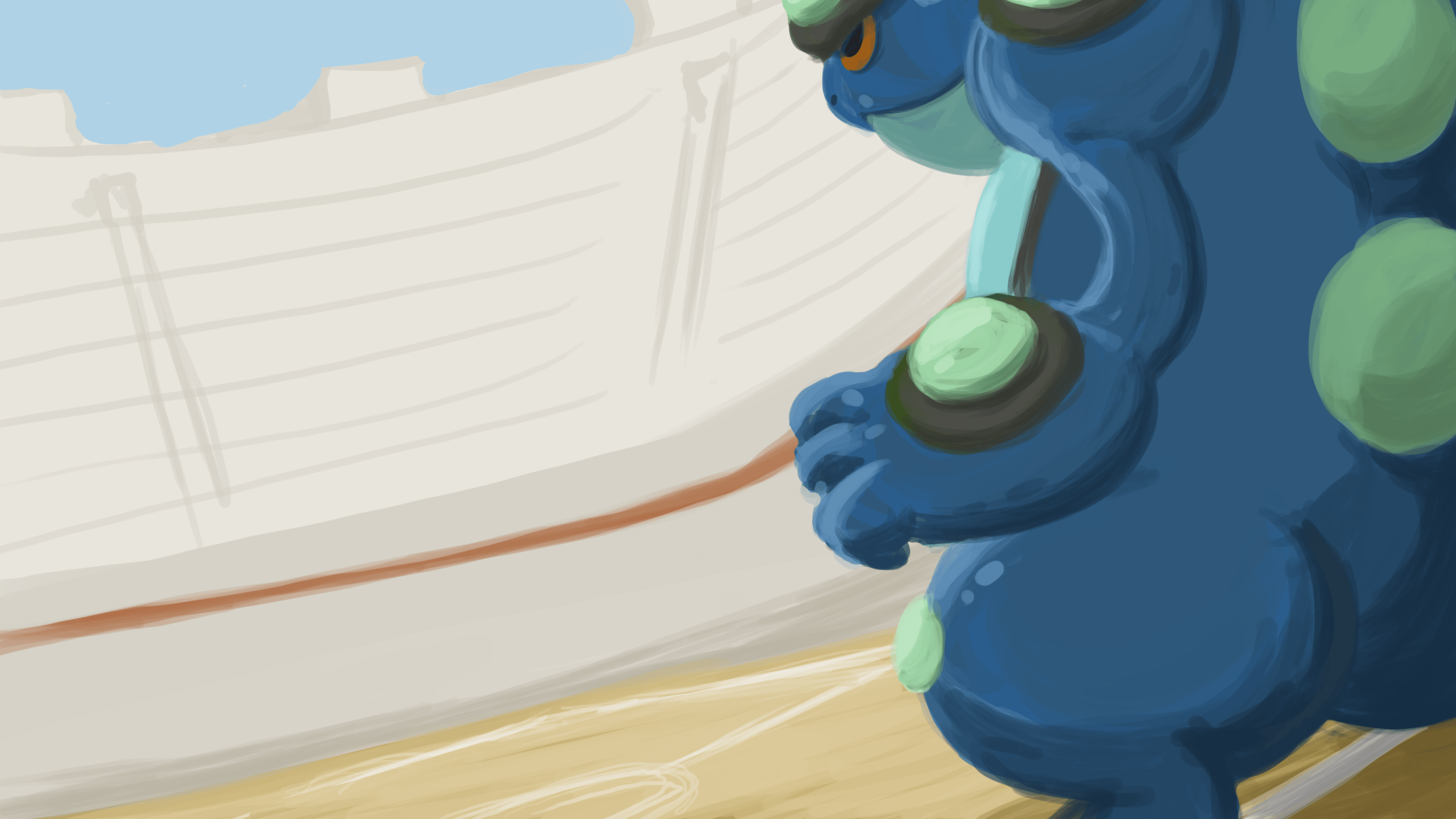 2560x1440 Casey S. but surely, this'll look real good! #pokemon # seismitoad #fanart #freelance #painting