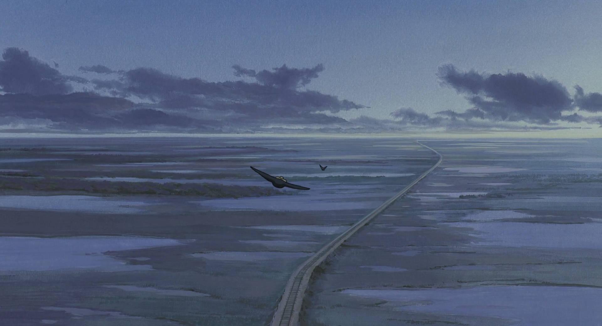 1920x1040 Download Birds Over Train Tracks Spirited Away Desktop Wallpaper