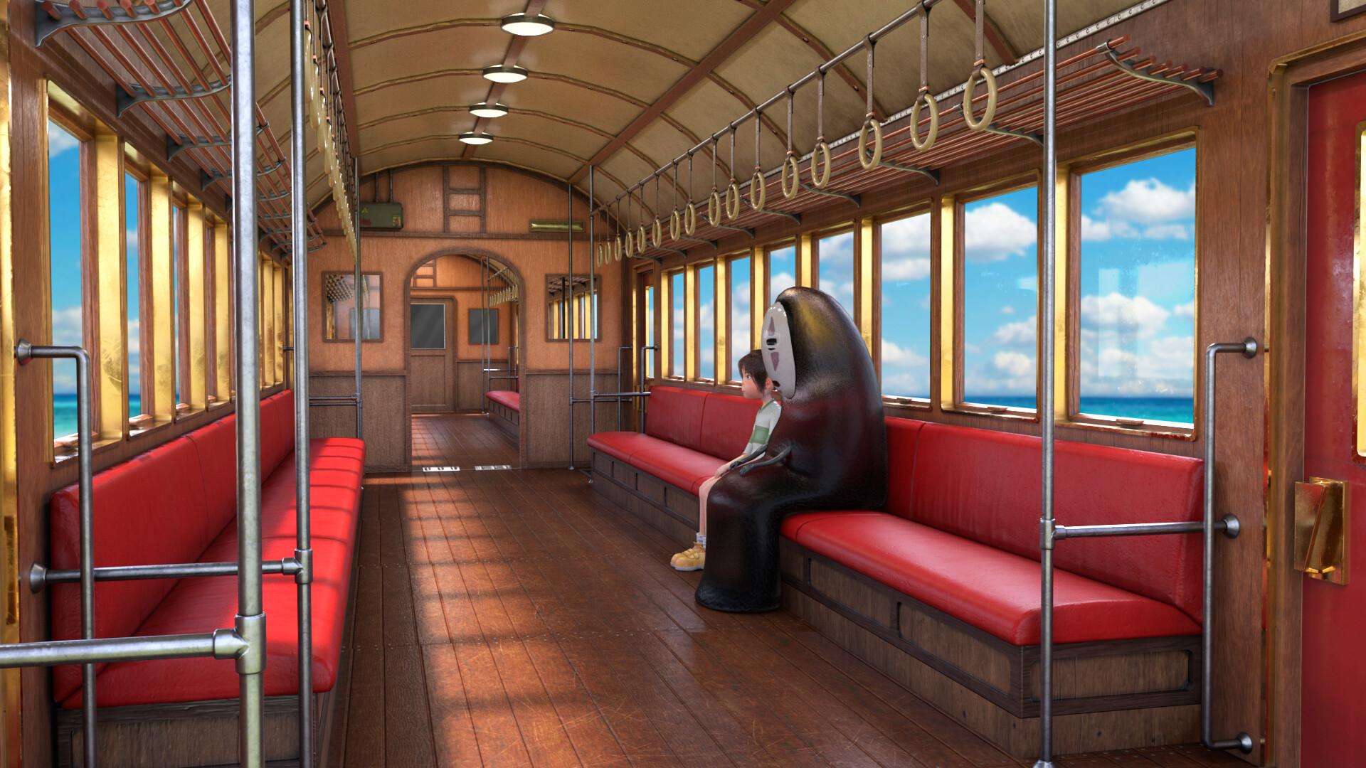1920x1080 Gaurav Gomes Away Train Scene 3D Visualization