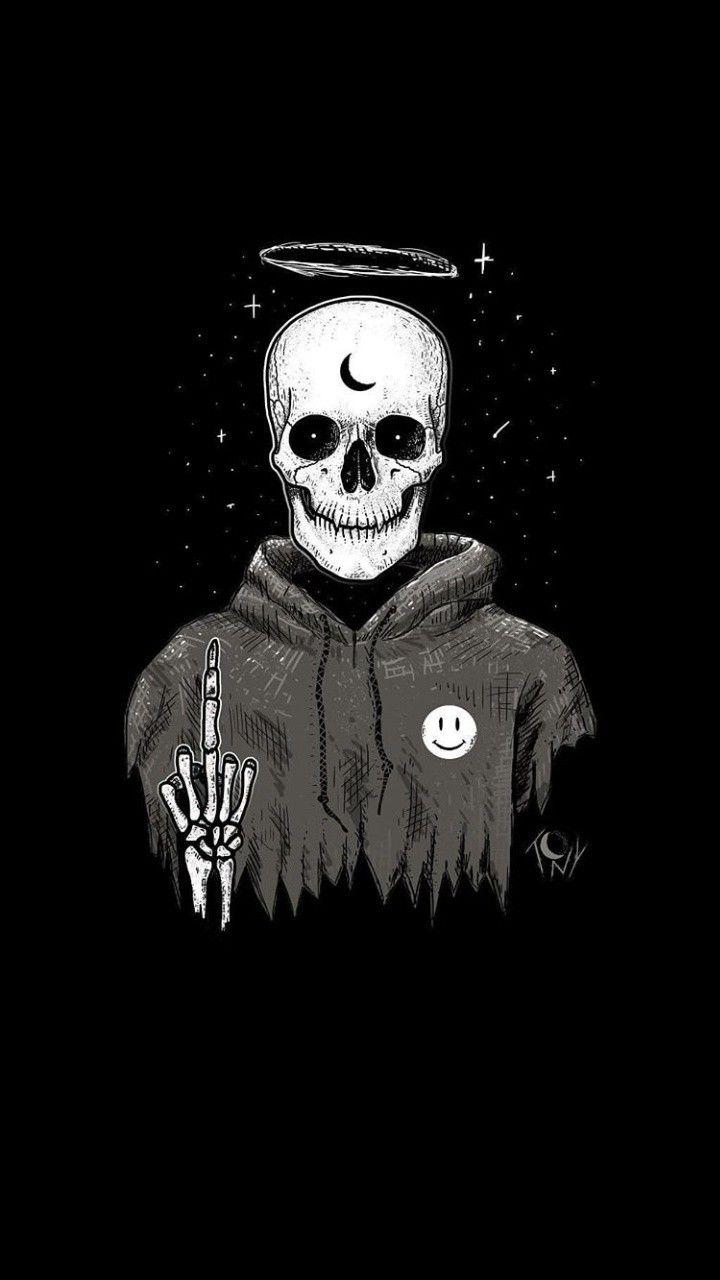 720x1280 wack wallpaper. Skull art, Skeleton art, Skull wallpaper