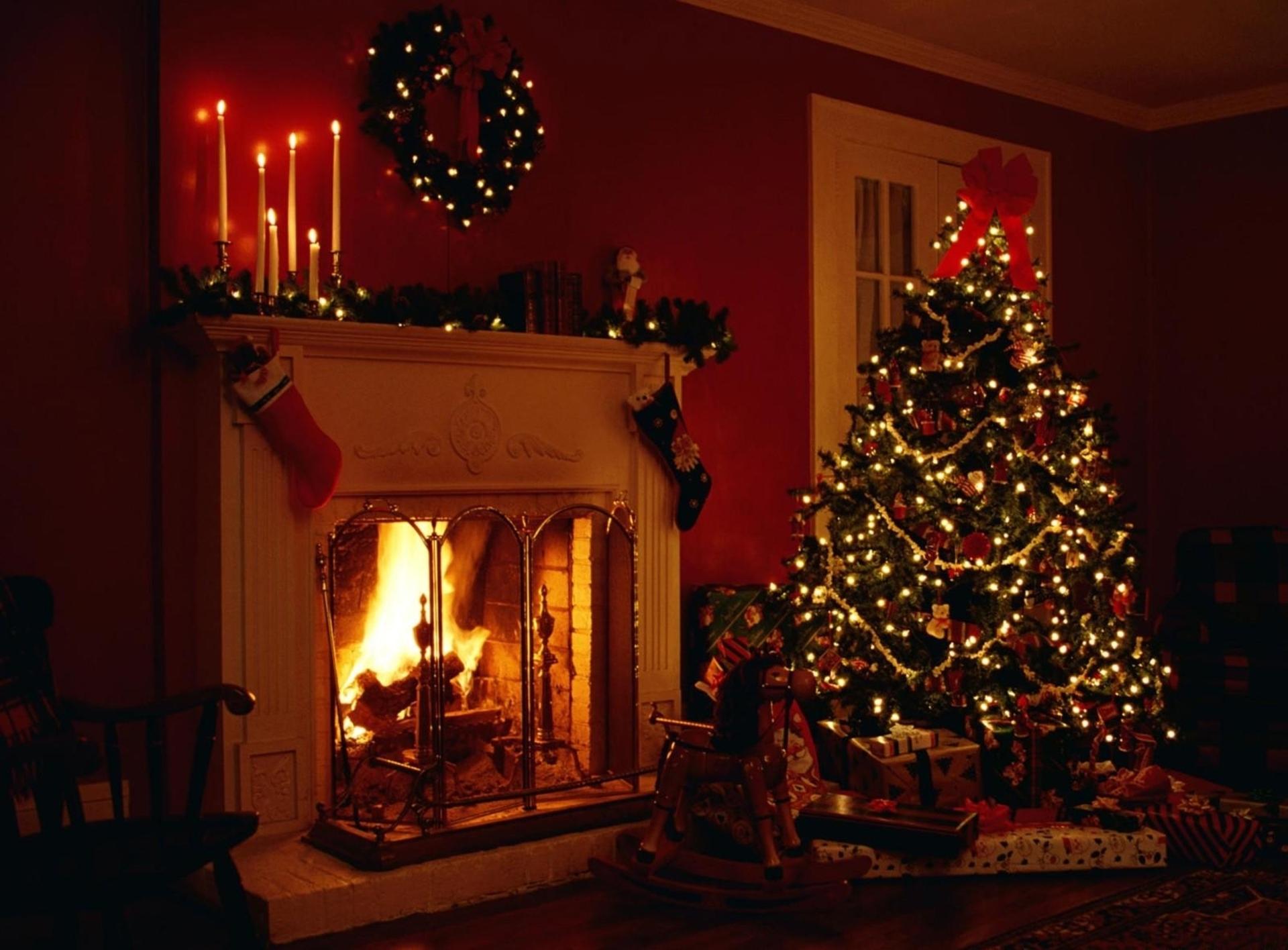 1920x1416 christmas, Fireplace, Fire, Holiday, Festive, Decorations Wallpaper HD / Desktop and Mobile Background