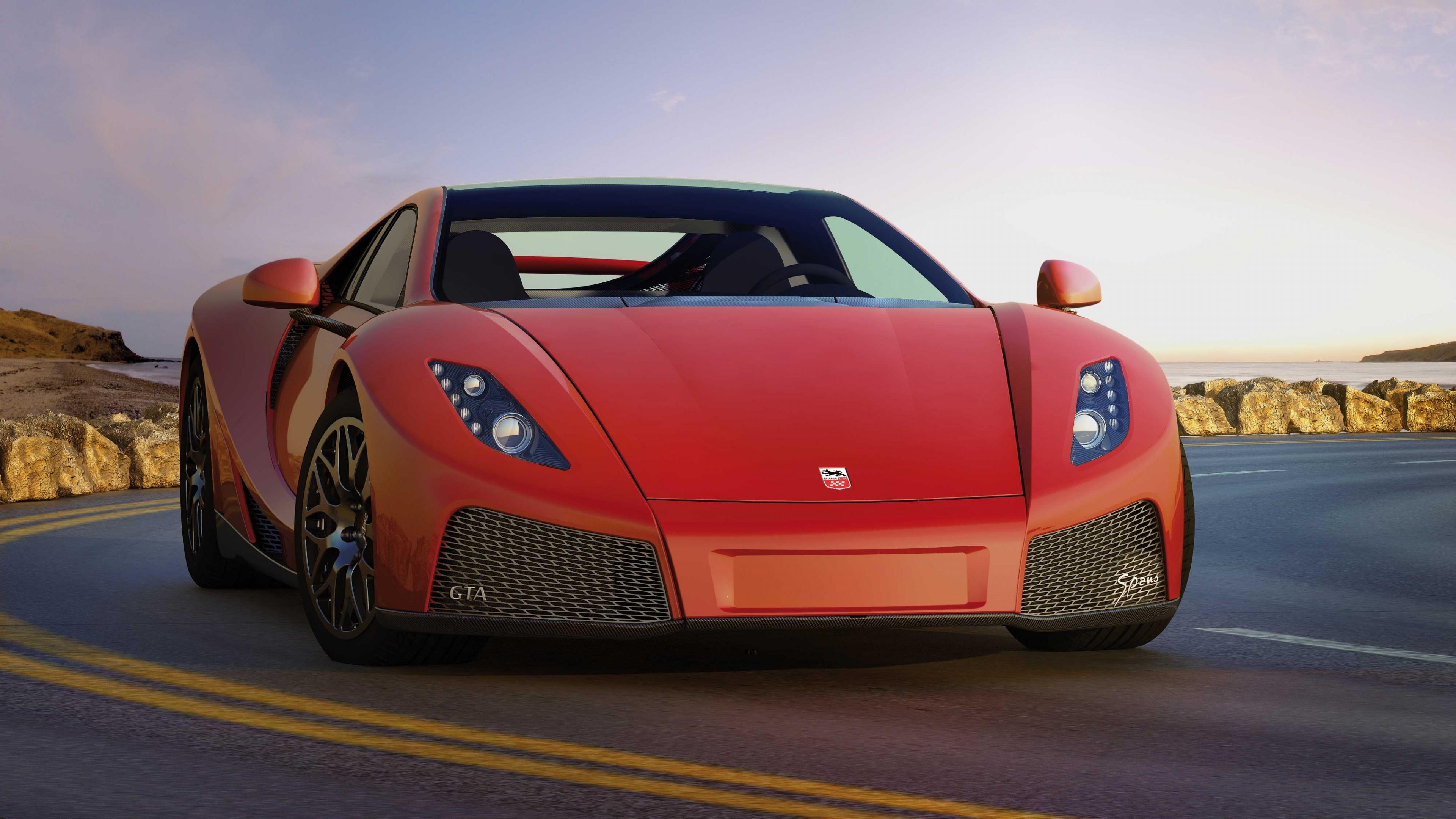 3840x2160 Wallpaper GTA Spano, supercar, coupe, red, Cars & Bikes