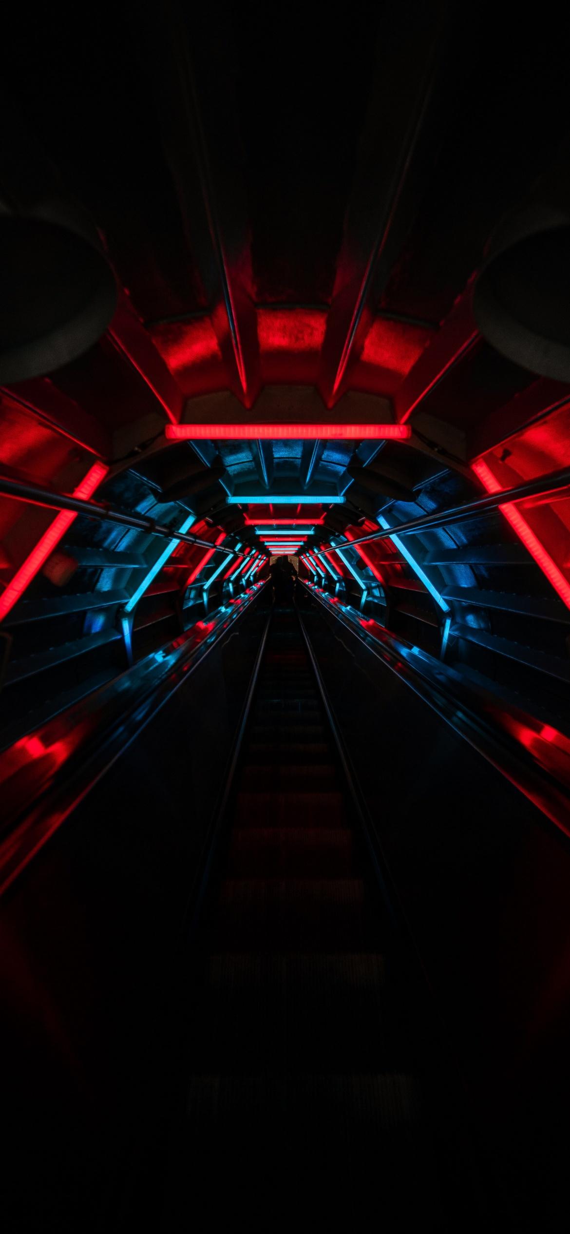 1170x2532 Tunnel Wallpaper 4K, Vanishing Point, Black Dark