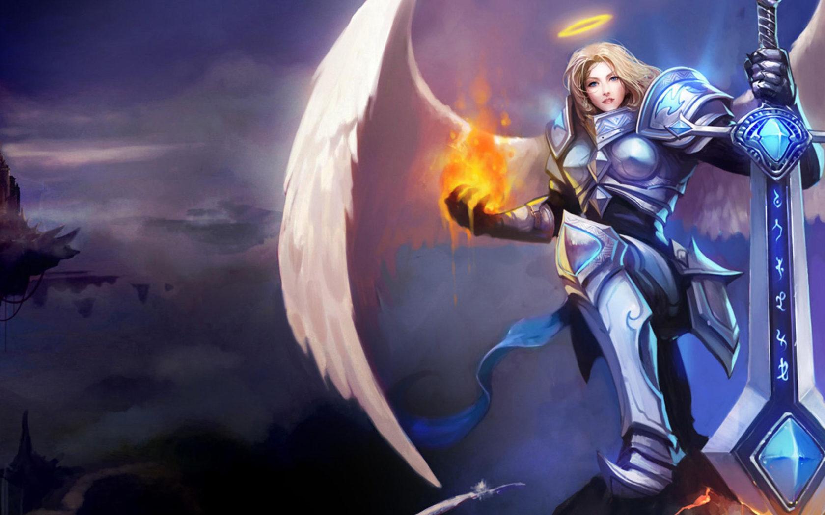 1680x1050 Kayle Angel Magic Heroes League Of Legends Desktop HD Wallpaper 2560x1440 :