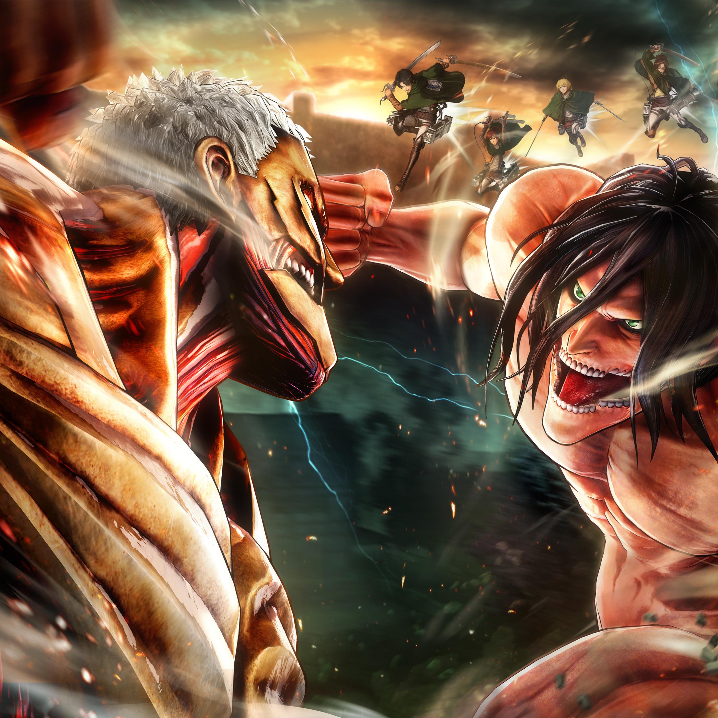 2932x2932 Attack On Titan iPad Wallpaper
