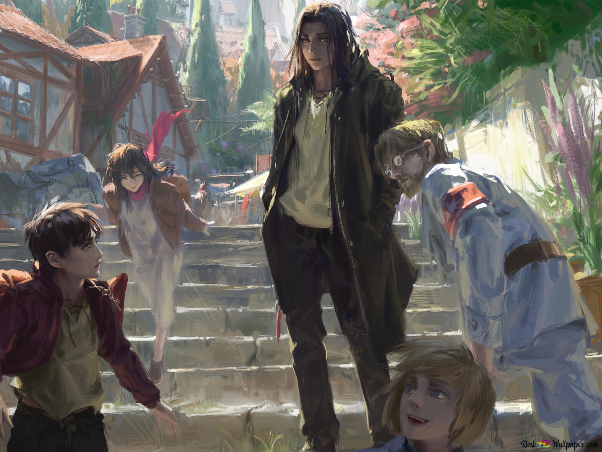 2048x1536 Attack On Titan (Good Memories) 4K wallpaper download