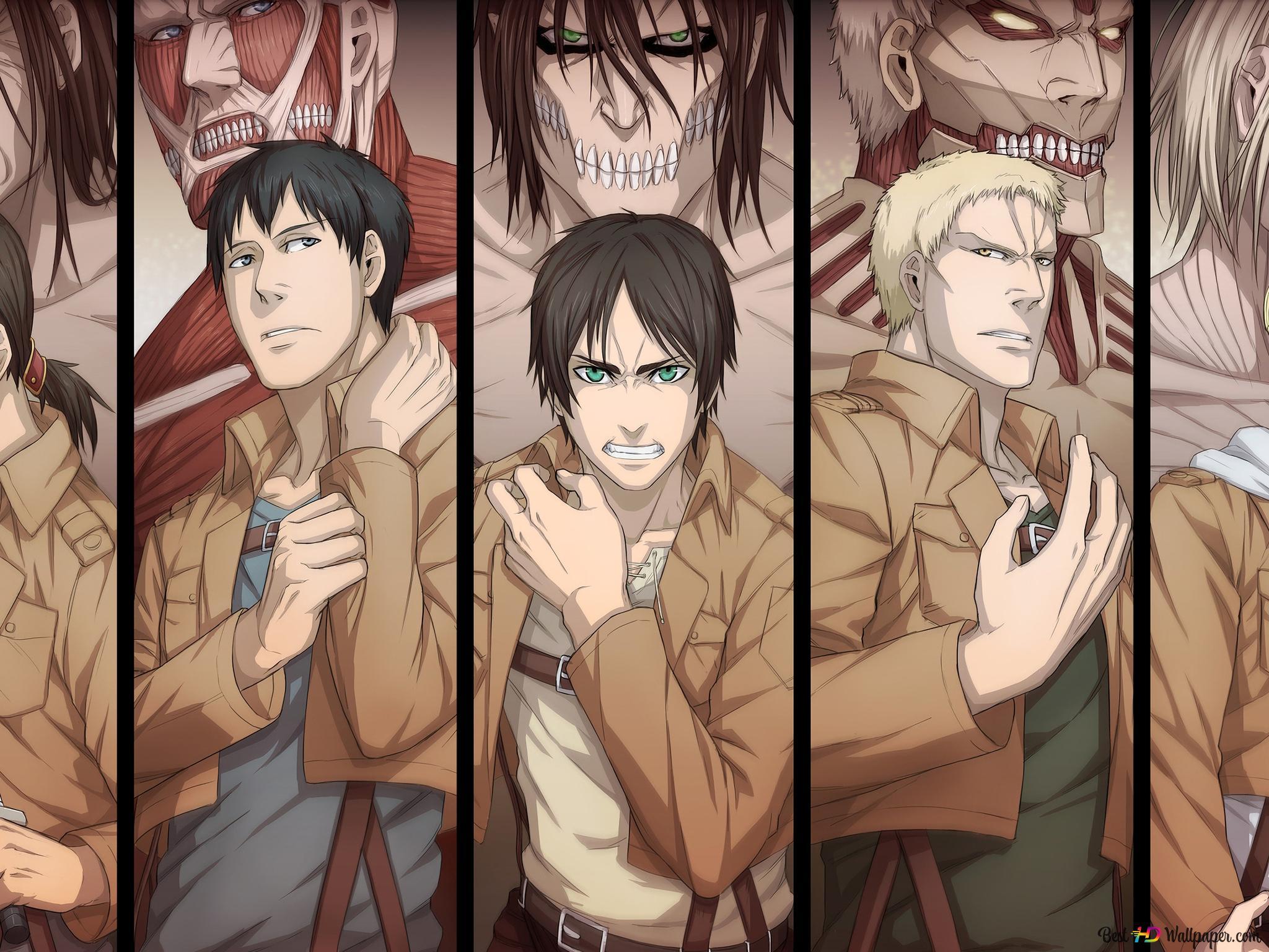 2048x1536 Attack on titan (characters) 4K wallpaper download
