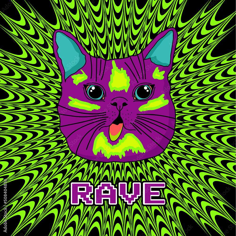 Psychedelic Cat Wallpapers Top Free Psychedelic Cat Backgrounds 