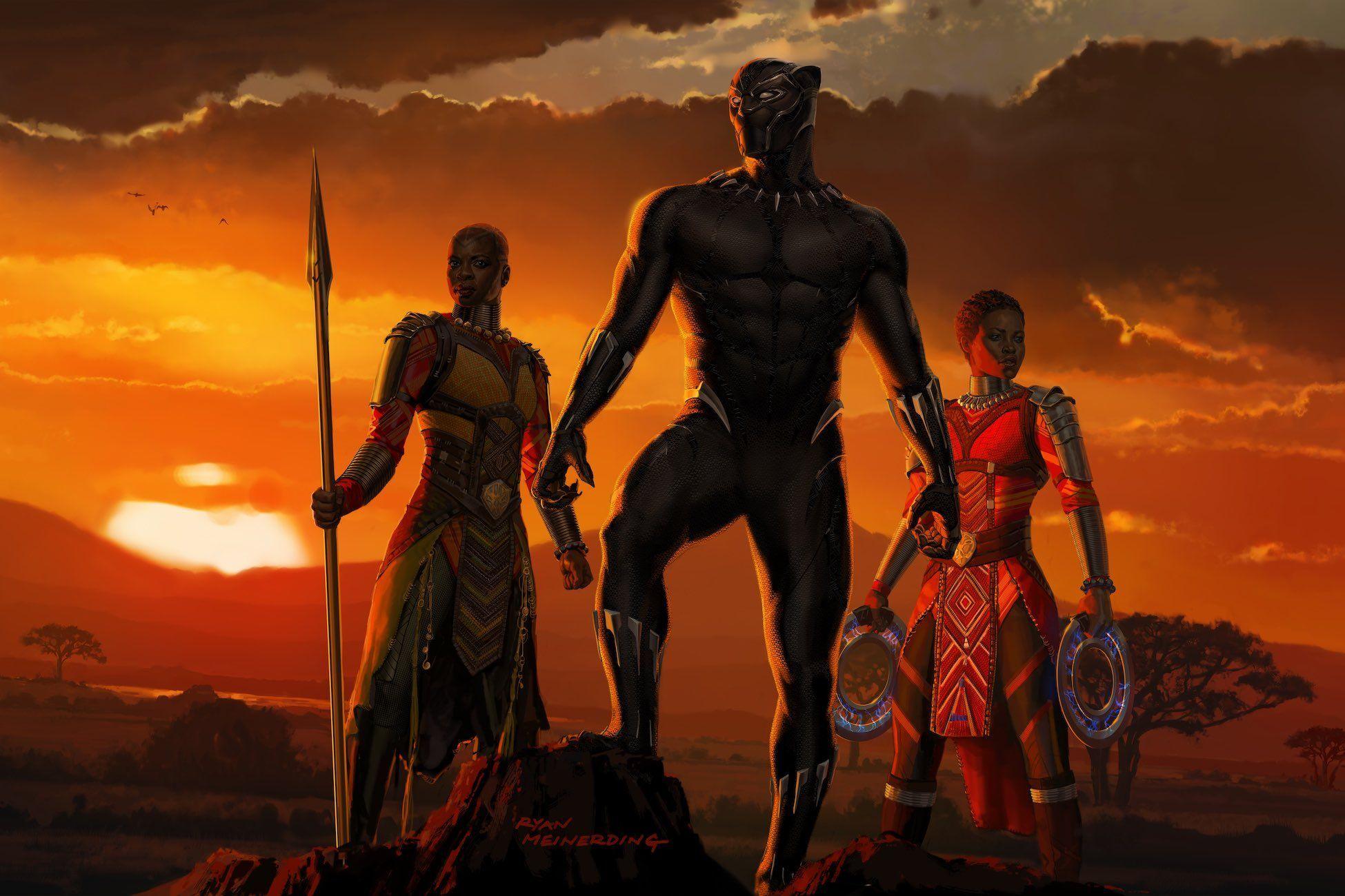 1950x1300 HQ Image of 'Black Panther' Banner by Ryan Meinerding. Ryan
