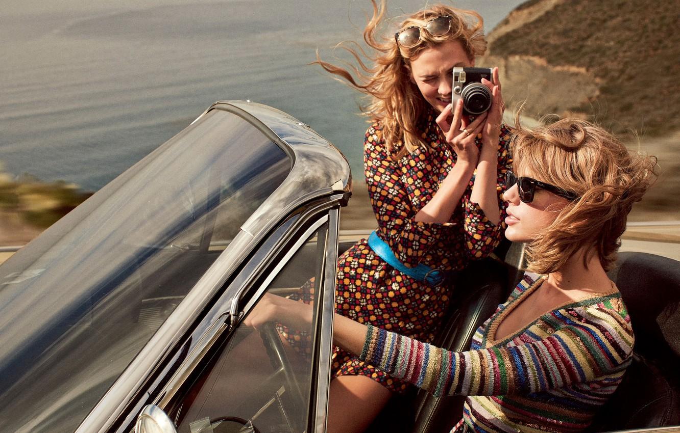 1332x850 Wallpaper auto, Taylor Swift, photohoot, Vogue, Karlie Kloss image for desktop, section настроения