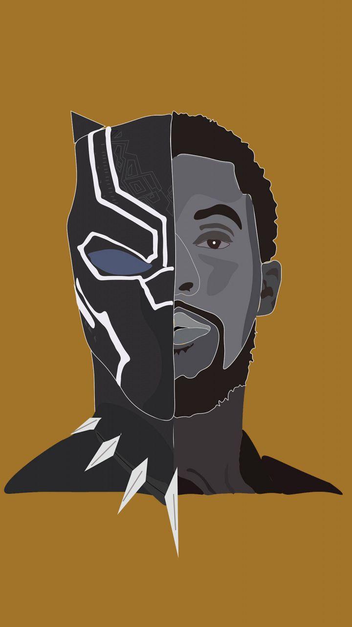 720x1280 Black panther, minimal, 2018 movie, fan art, 720x1280 wallpaper