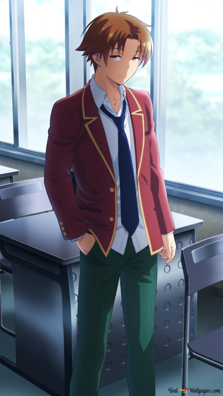 750x1334 Classroom of the Elite Kiyotaka HD wallpaper download