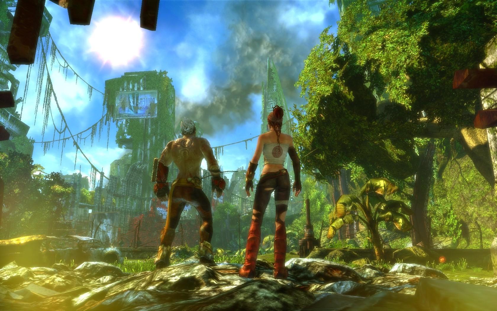 1680x1050 video Games, Screen Shot, Trees, Forest, Enslaved: Odyssey To The West Wallpaper HD / Desktop and Mobile Background