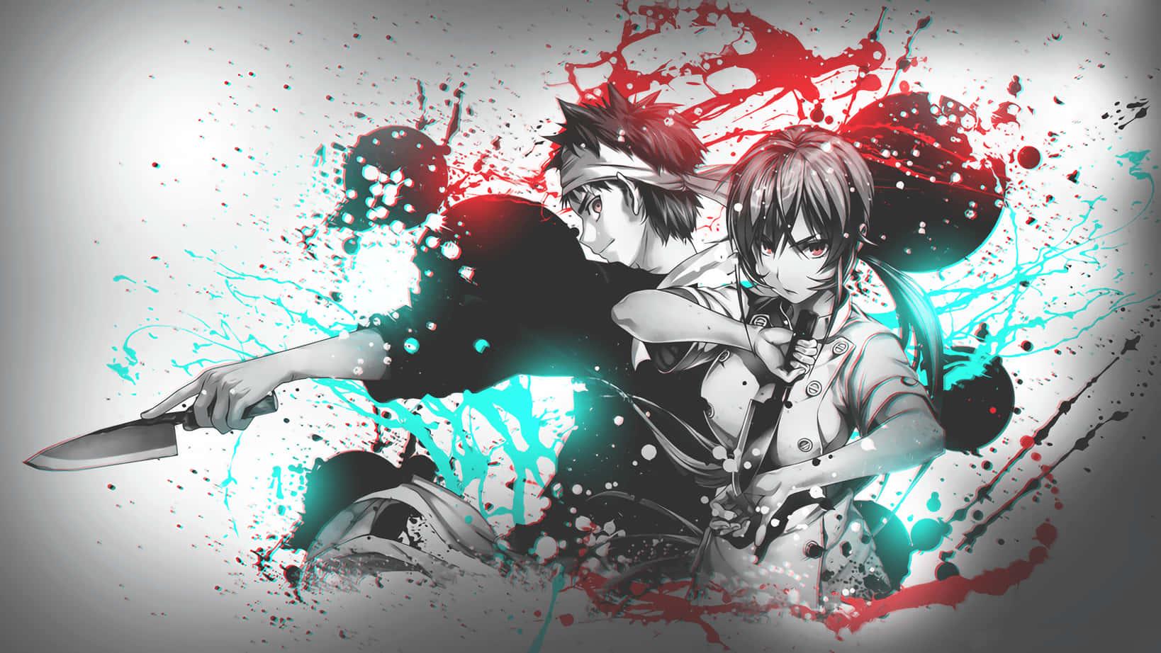 1638x922 Download Two Anime Characters With A Knife In Their Hands Wallpaper
